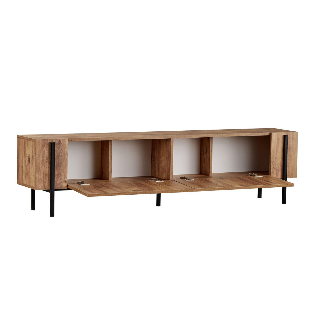 Norda Design Moderne TV-bord, 180 cm | 100% melaminbelagt, metalben | stilfuldt og holdbart