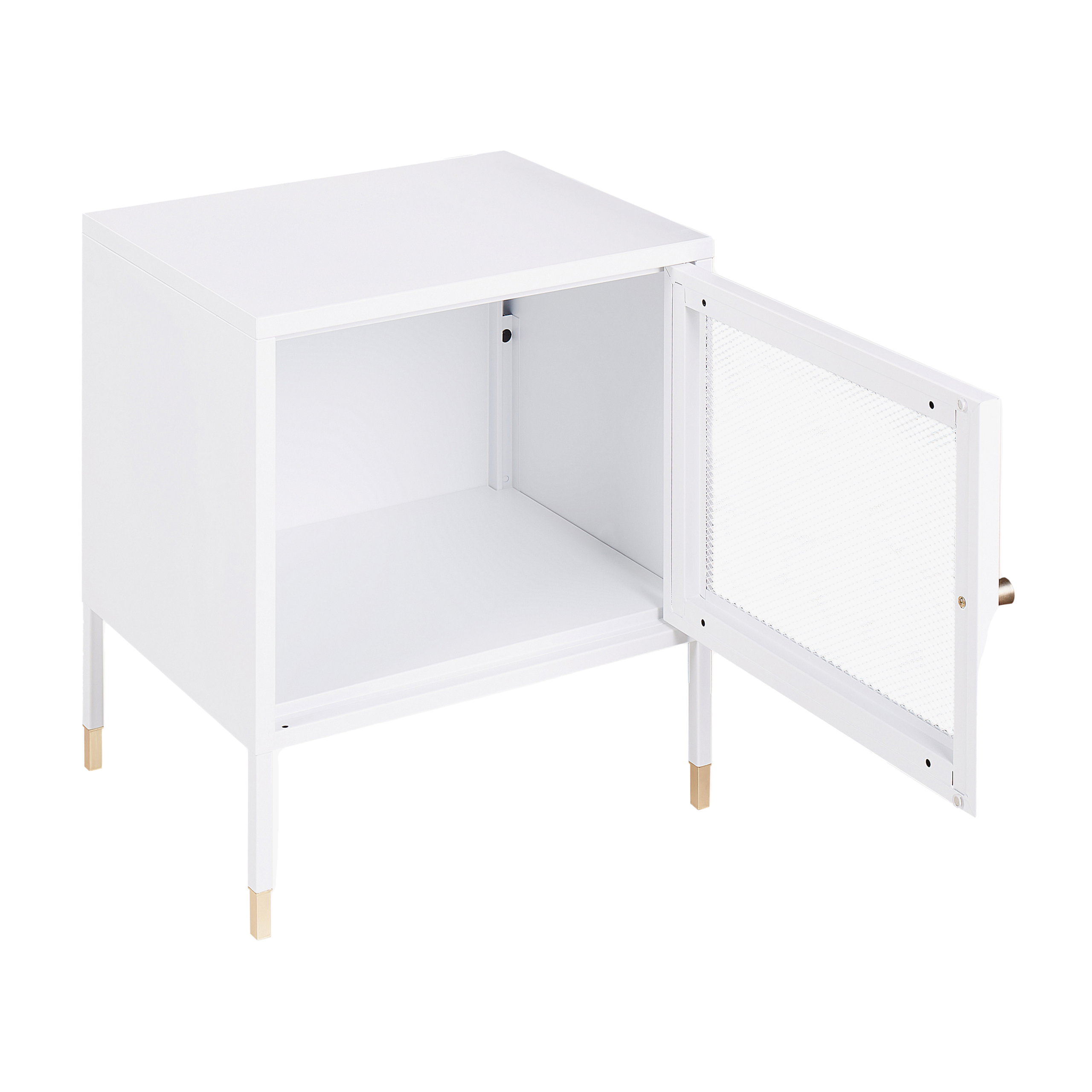 Natbord OSSETT Metal Hvid