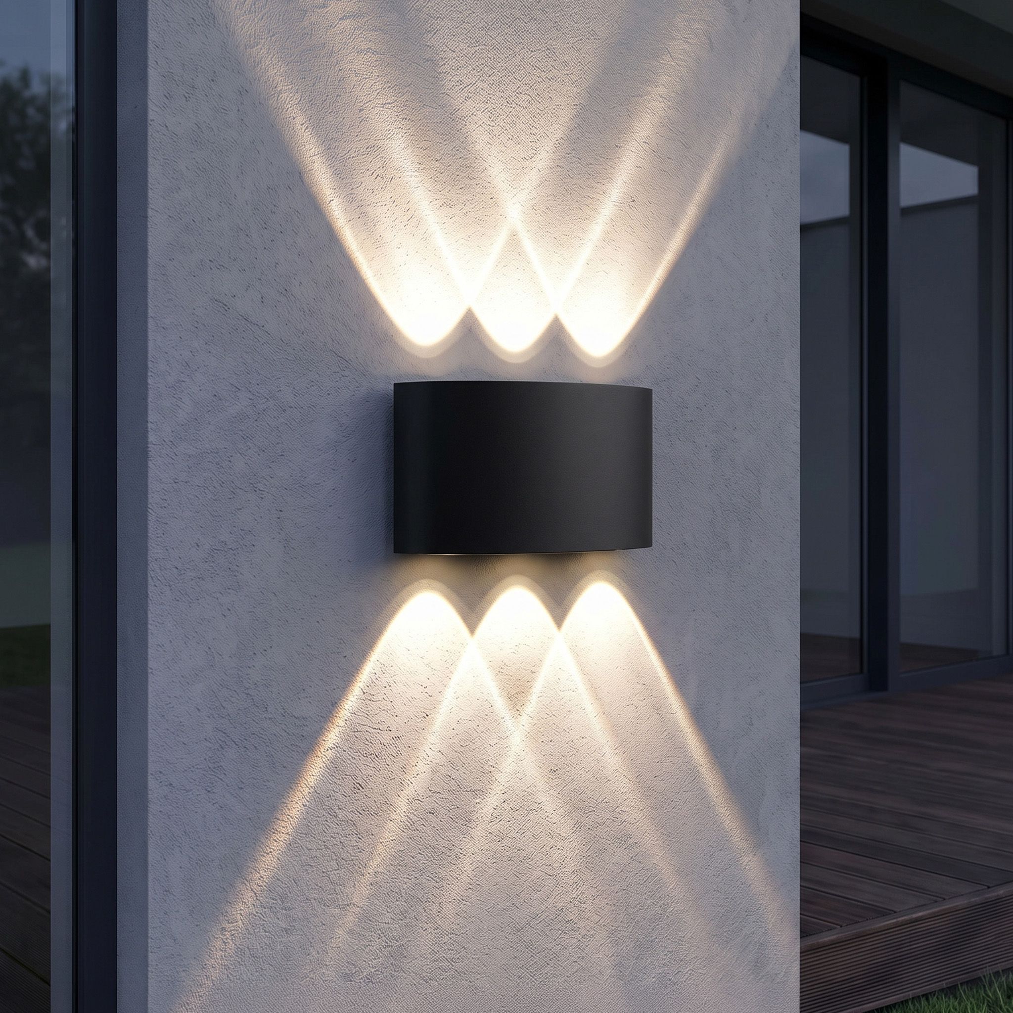 TOOLIGHT facadelampe JNH040-6G sort, 4x16,8x7,9cm