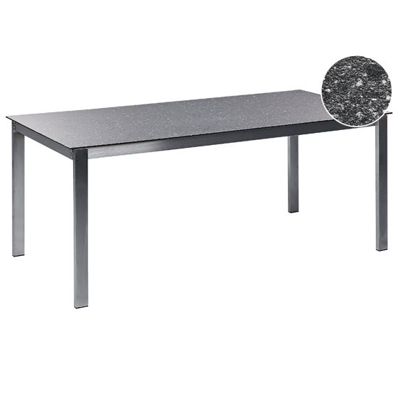 Havebord COSOLETO 180 cm 90 cm Glas Sort