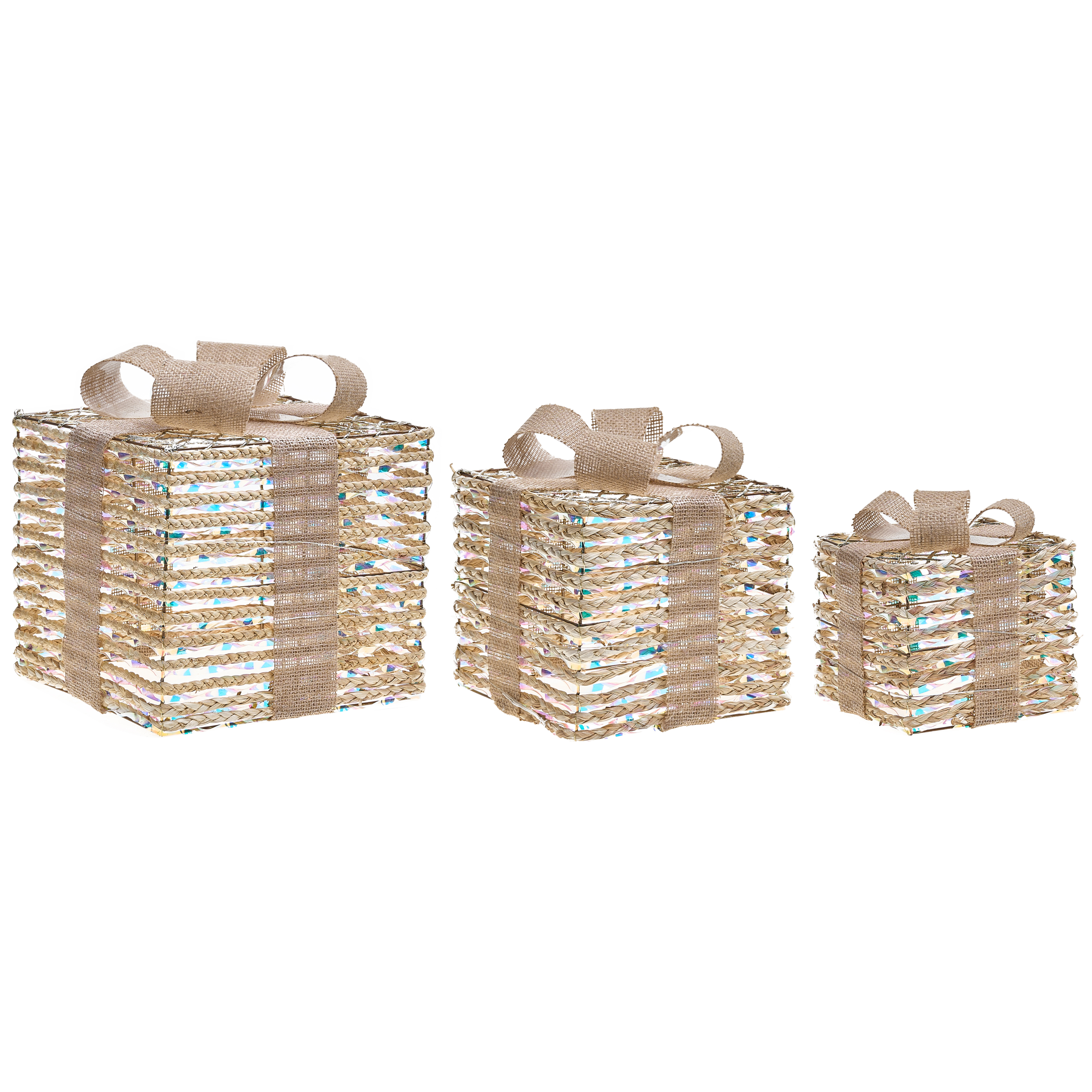 LED MOSSO 20/25/30 cm Julegaver Beige