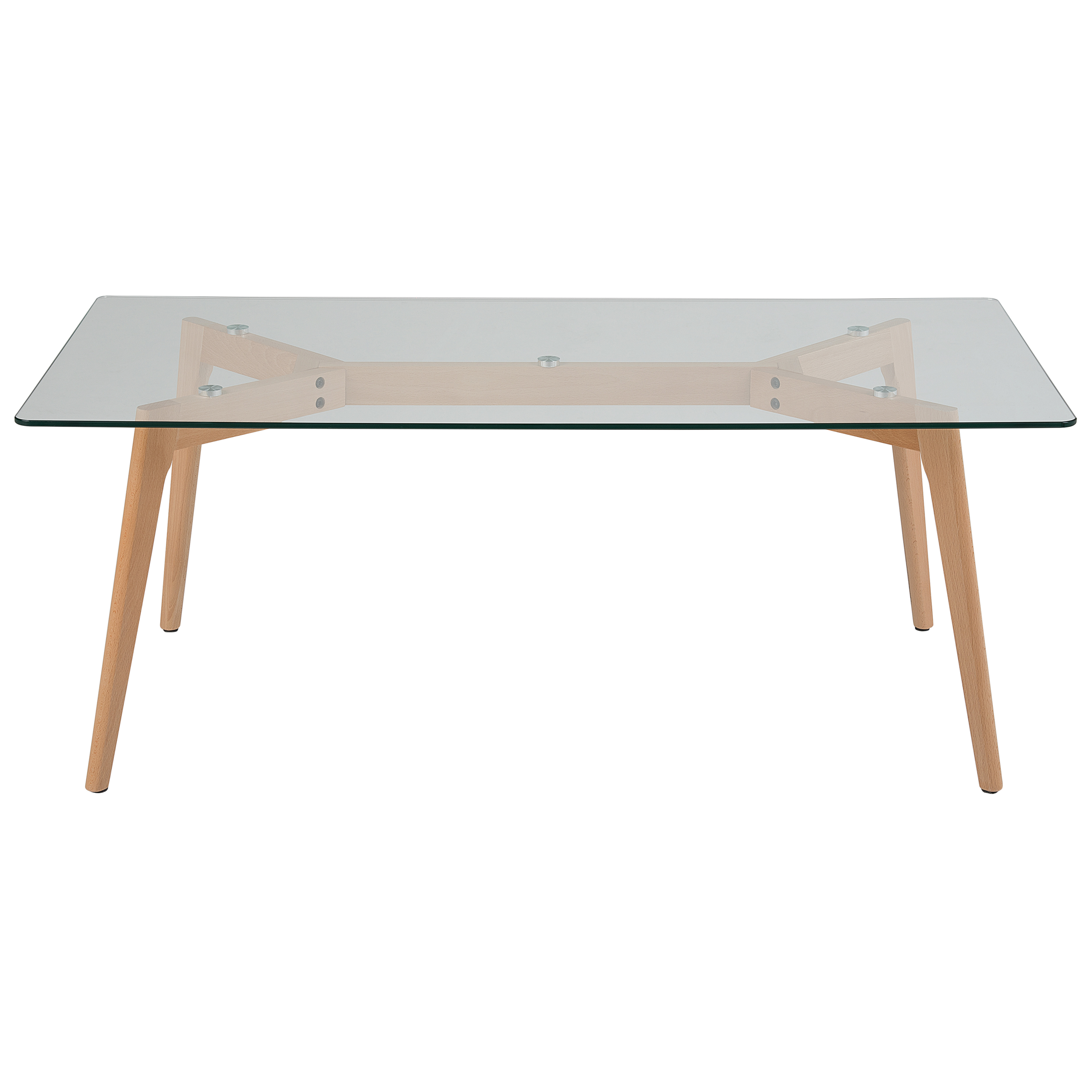 Spisebord HUDSON II Transparent 180 cm 90 cm Glas
