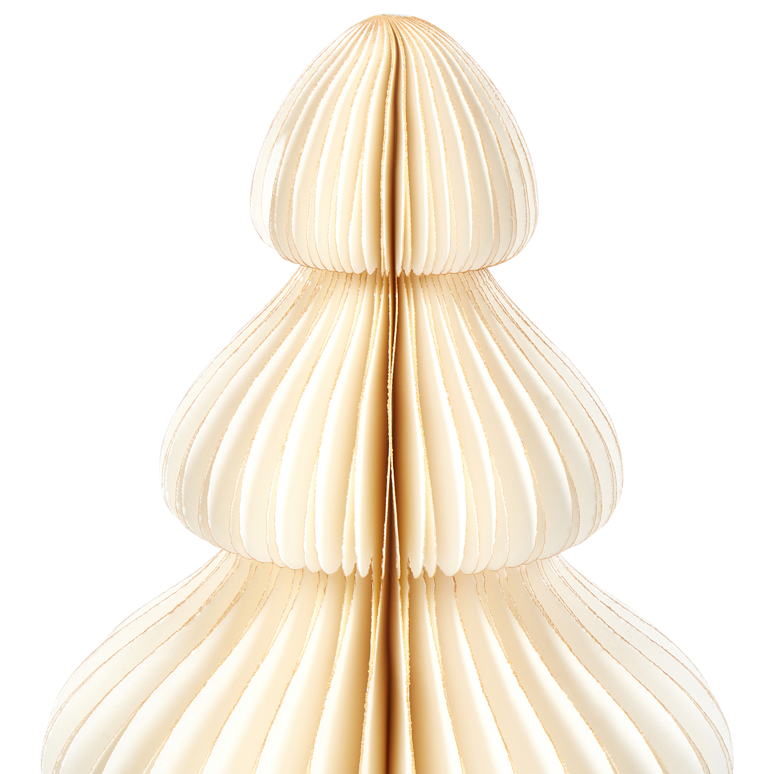 Sæt af 3 figurer NILGIRI 15/20/25 cm Juletræ Beige