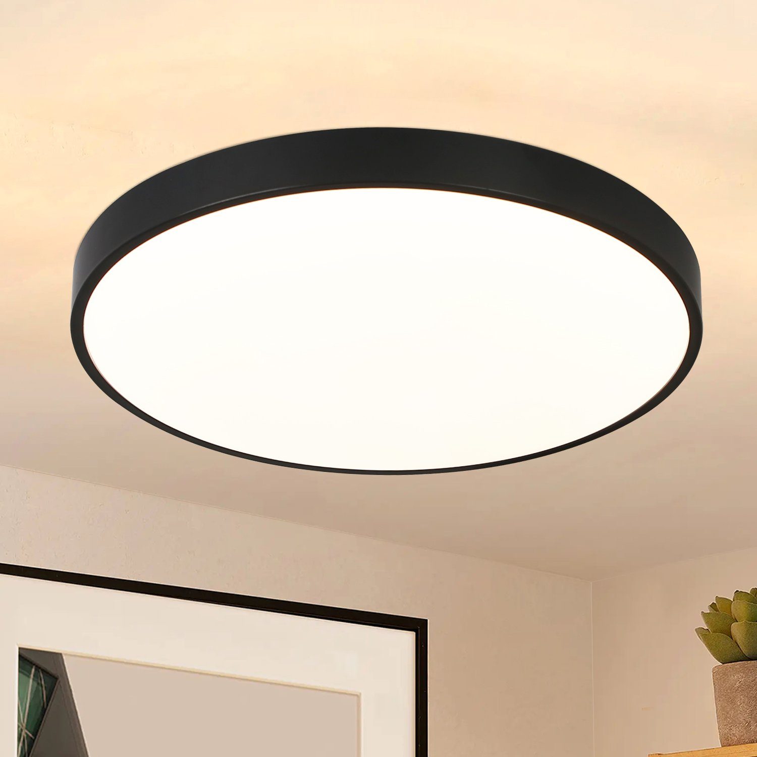 NETTLIFE LED loftlampe, soveværelseslampe, kælderlampe, badeværelseslampe, 12 W, IP44, 21 cm