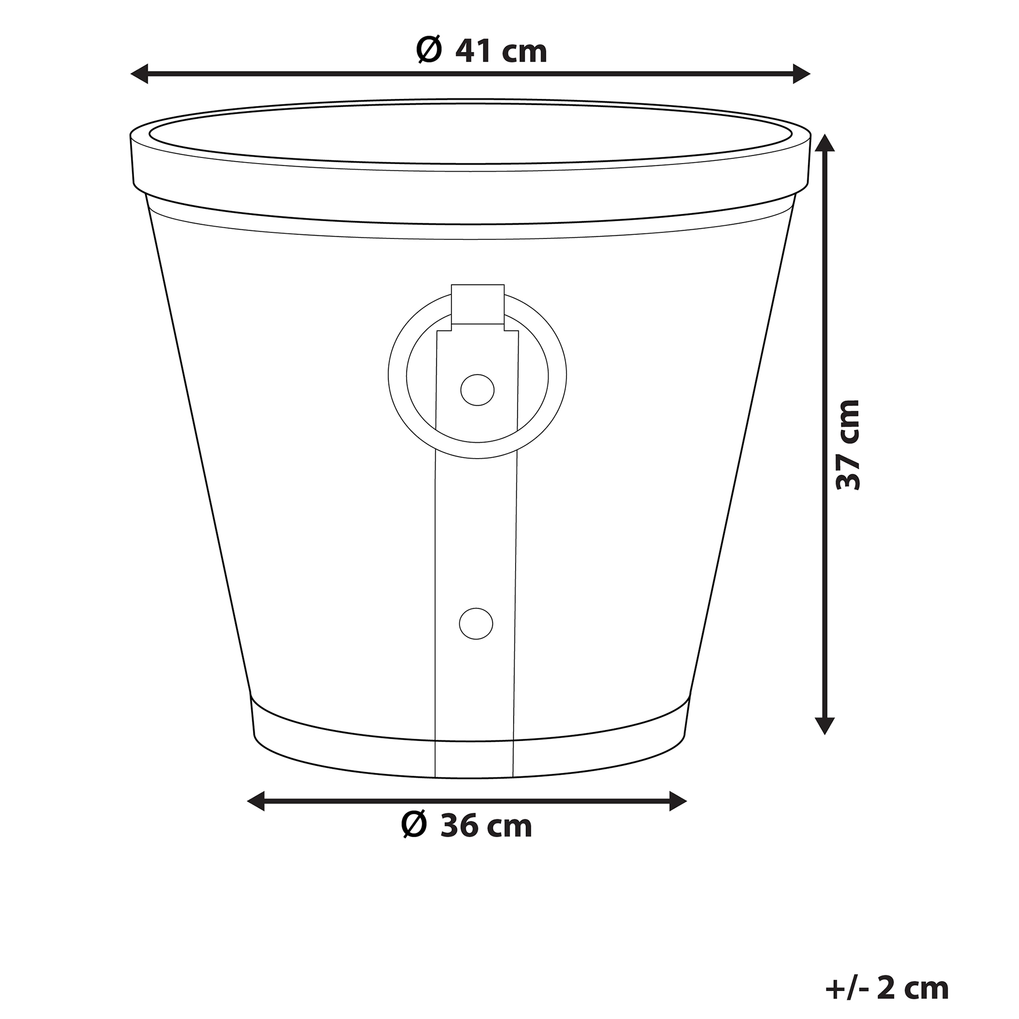 Urtepotte VARI 41 cm Grå