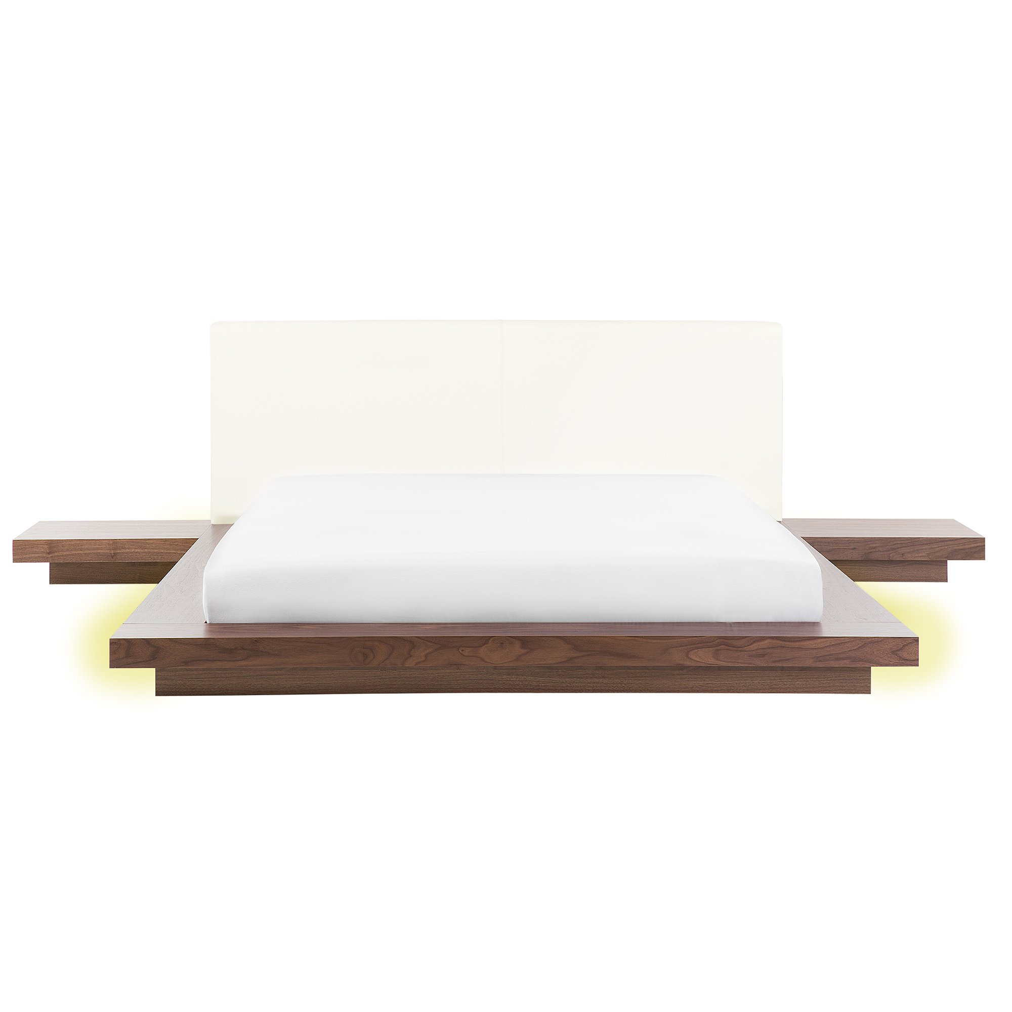 Seng med LED ZEN 160 x 200 cm Brun ask