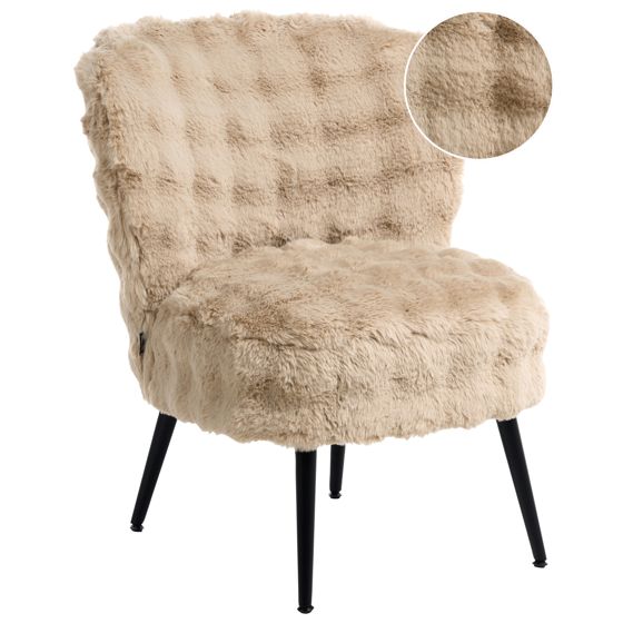 Lænestol VOSS Kunstig pels Beige