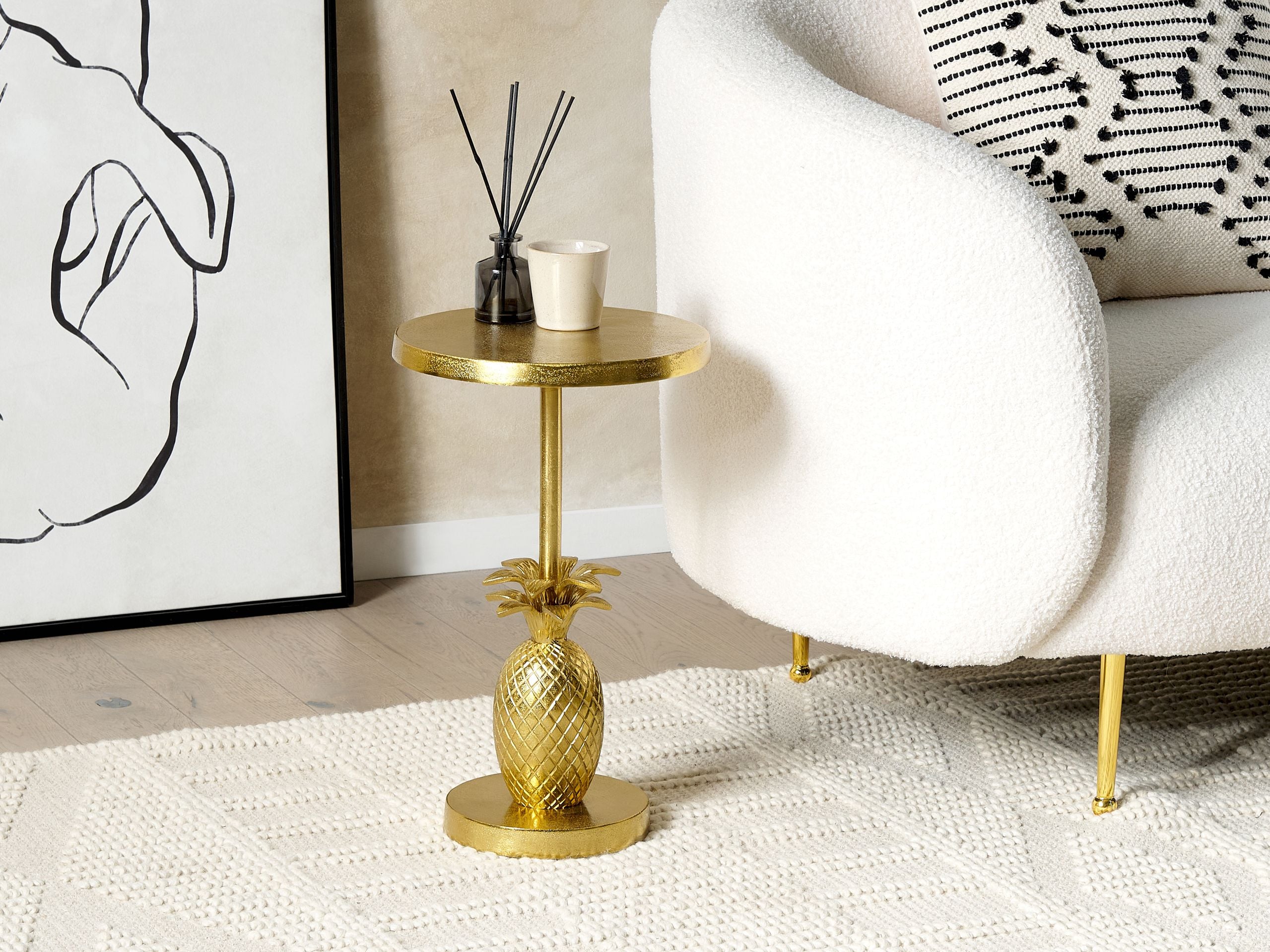 Bord PANNOUVRE Metal Guld