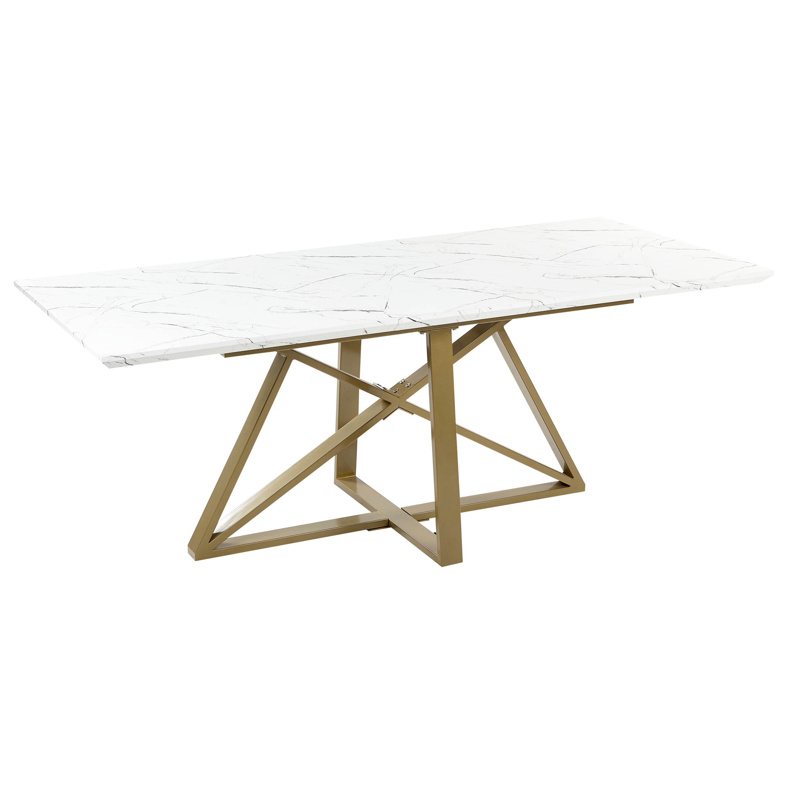 Spisebord med udtræk MAXIMUS Hvid marmor 160/200 cm 90 cm
