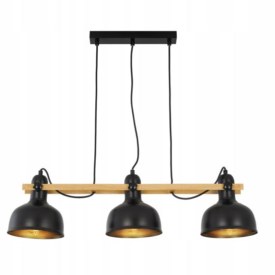 NETTLIFE Vintage - pendellampe, 3 lamper, sort, retro, industriel, E27, maks. 40w