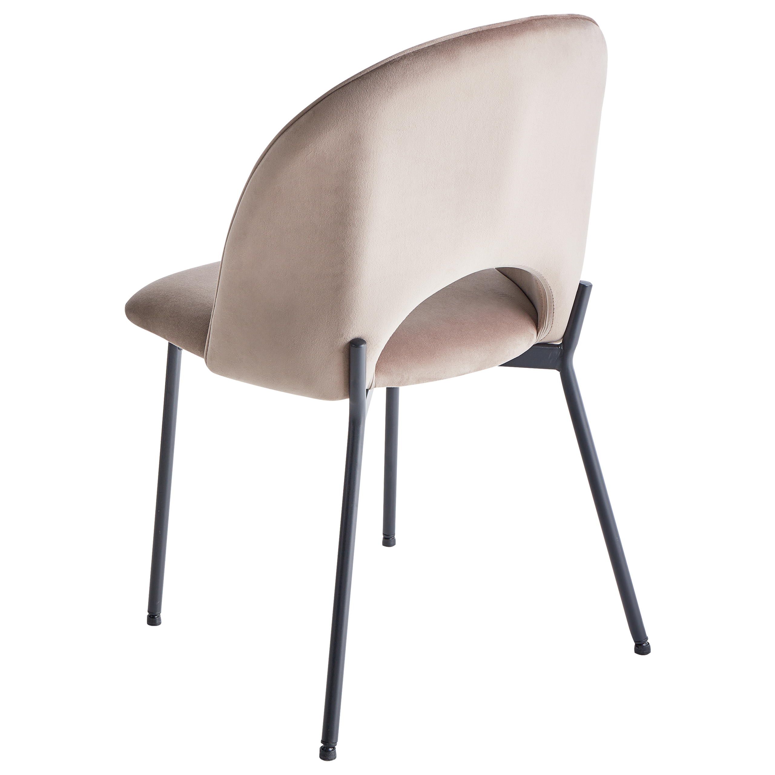 Sæt med 2 spisebordsstole COVELO Velour Brungrå
