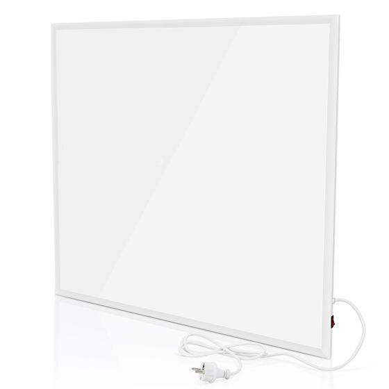 NETTLIFE Vægmonteret infrarød varmeapparat, Energieffektiv 350W med overophedningsbeskyttelse, 62x62x1,5cm