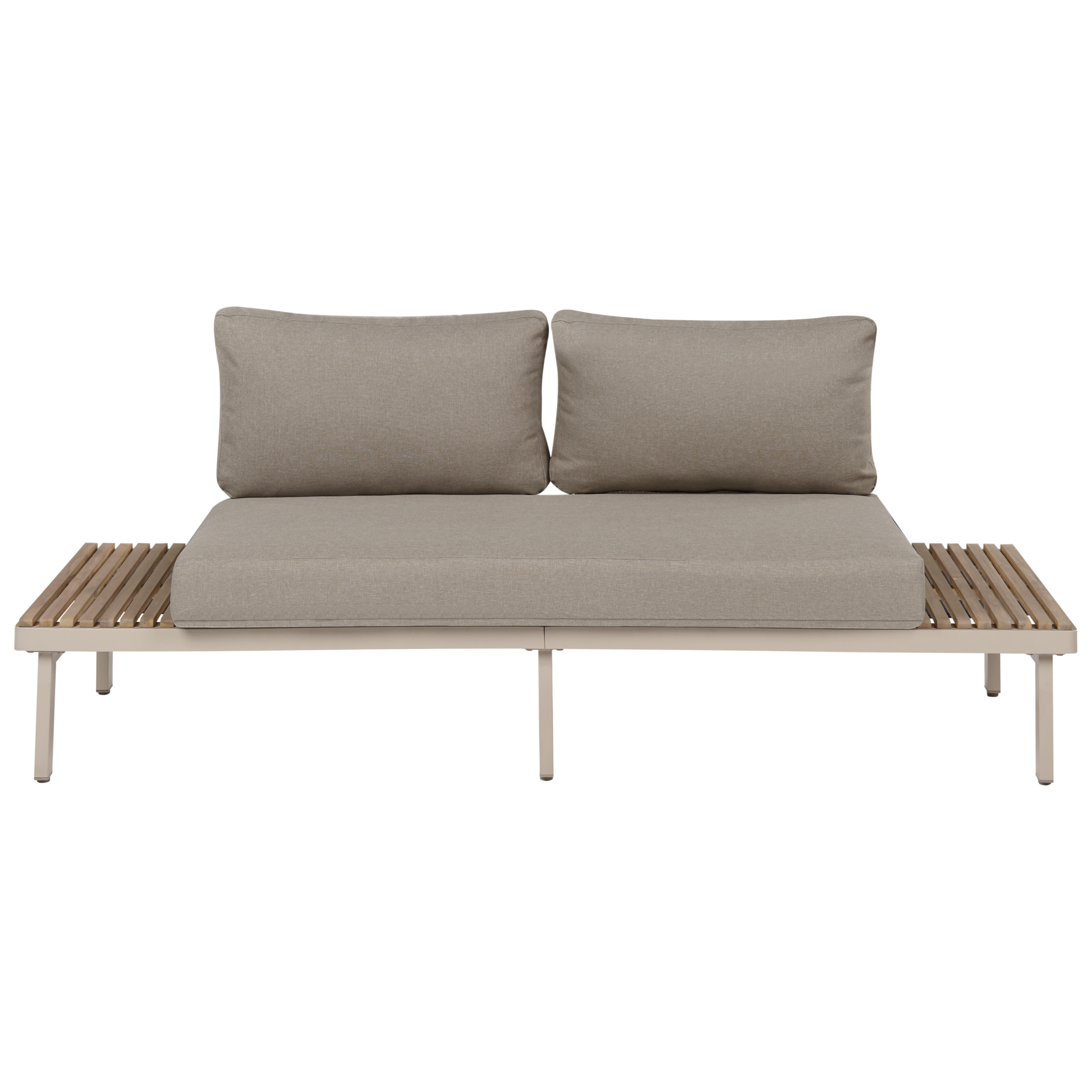 Loungesæt med bord 5 personers FIVIZZANO Akacietræ Beige