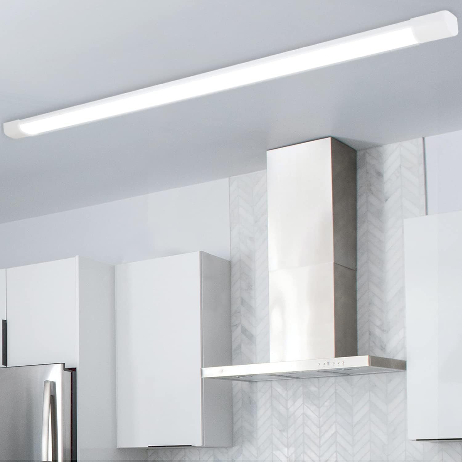 NETTLIFE LED - loftlampe, 120 cm, 36 W, rørlampe, til vådrum, 4000 K kælderlampe, neutral hvid, lang lysstråle, 180°