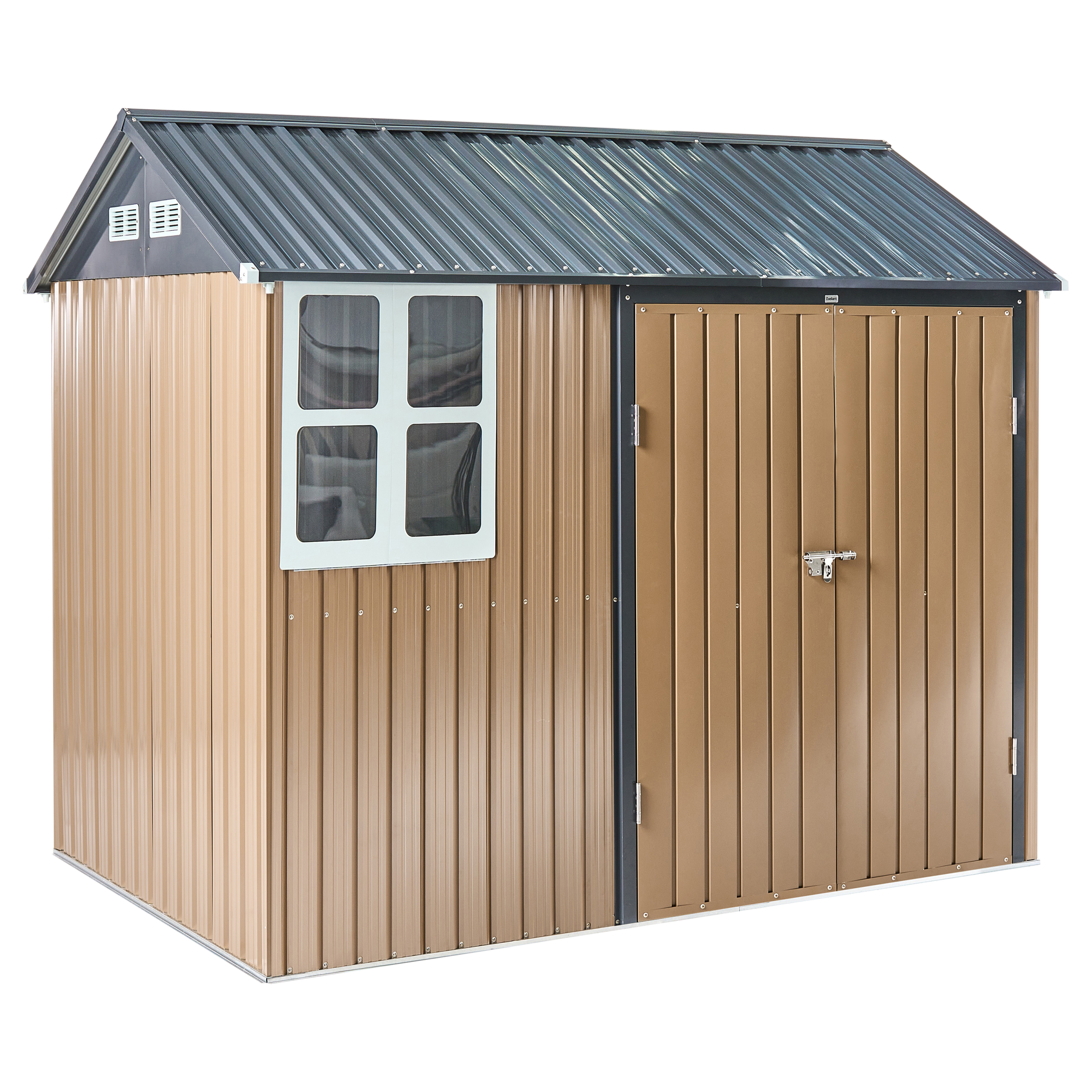 Redskabsskur NOCCIANO 248 cm 161 cm Metal Brun