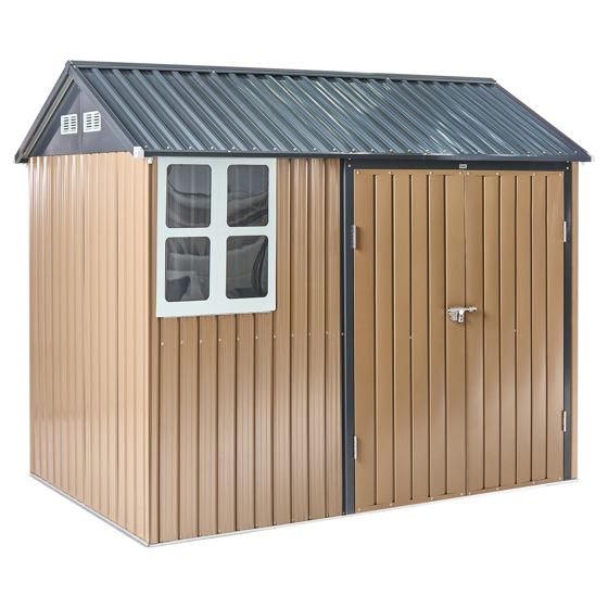 Redskabsskur NOCCIANO 248 cm 161 cm Metal Brun