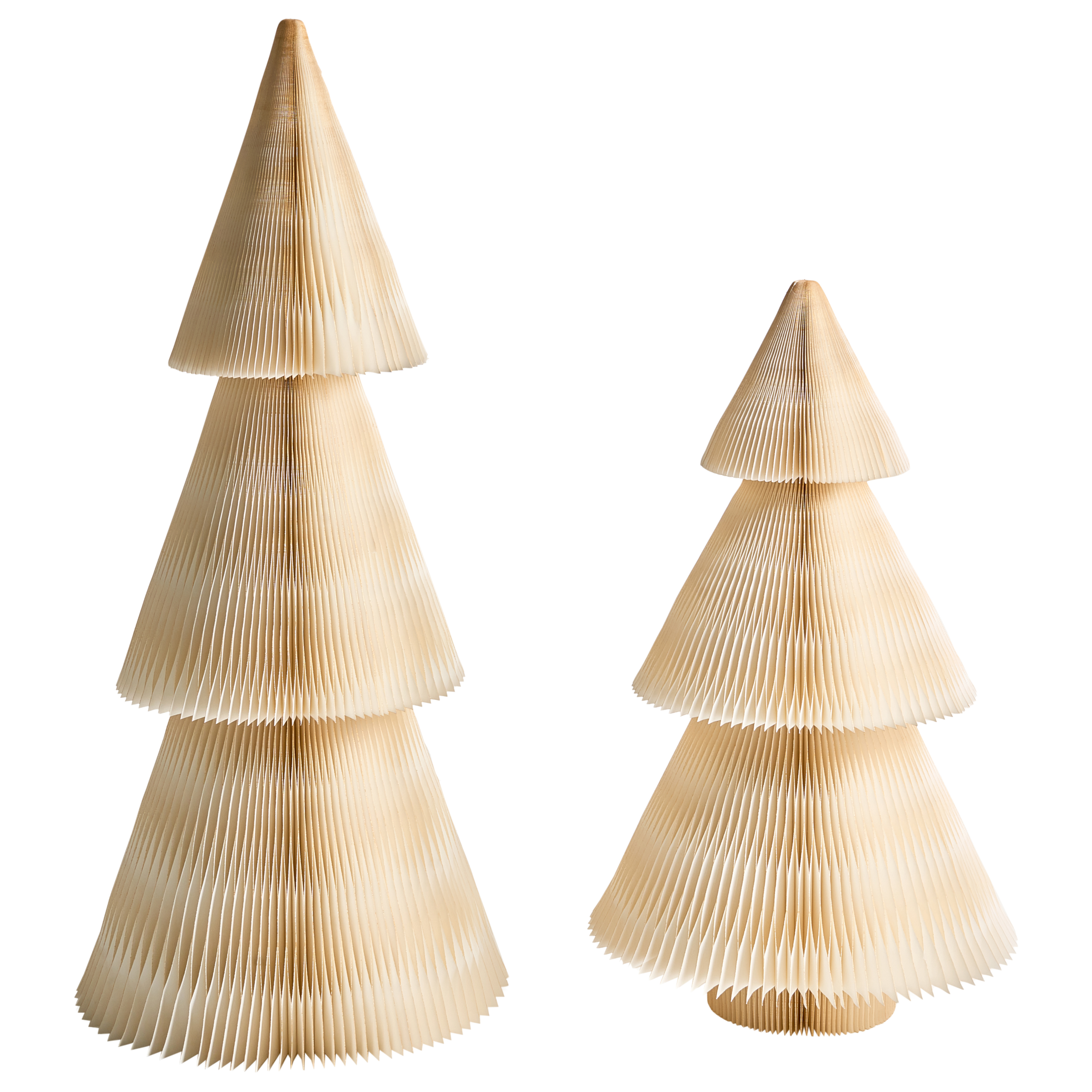 Sæt med 2 juledekorationer VEFSNA 90/122 cm Juletræ Beige