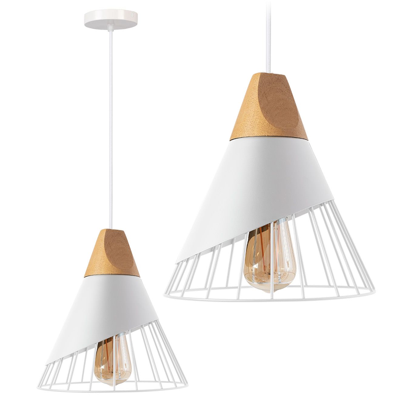 TOOLIGHT hængende loftlampe APP226-1CP Hvid 25,5x25x90cm