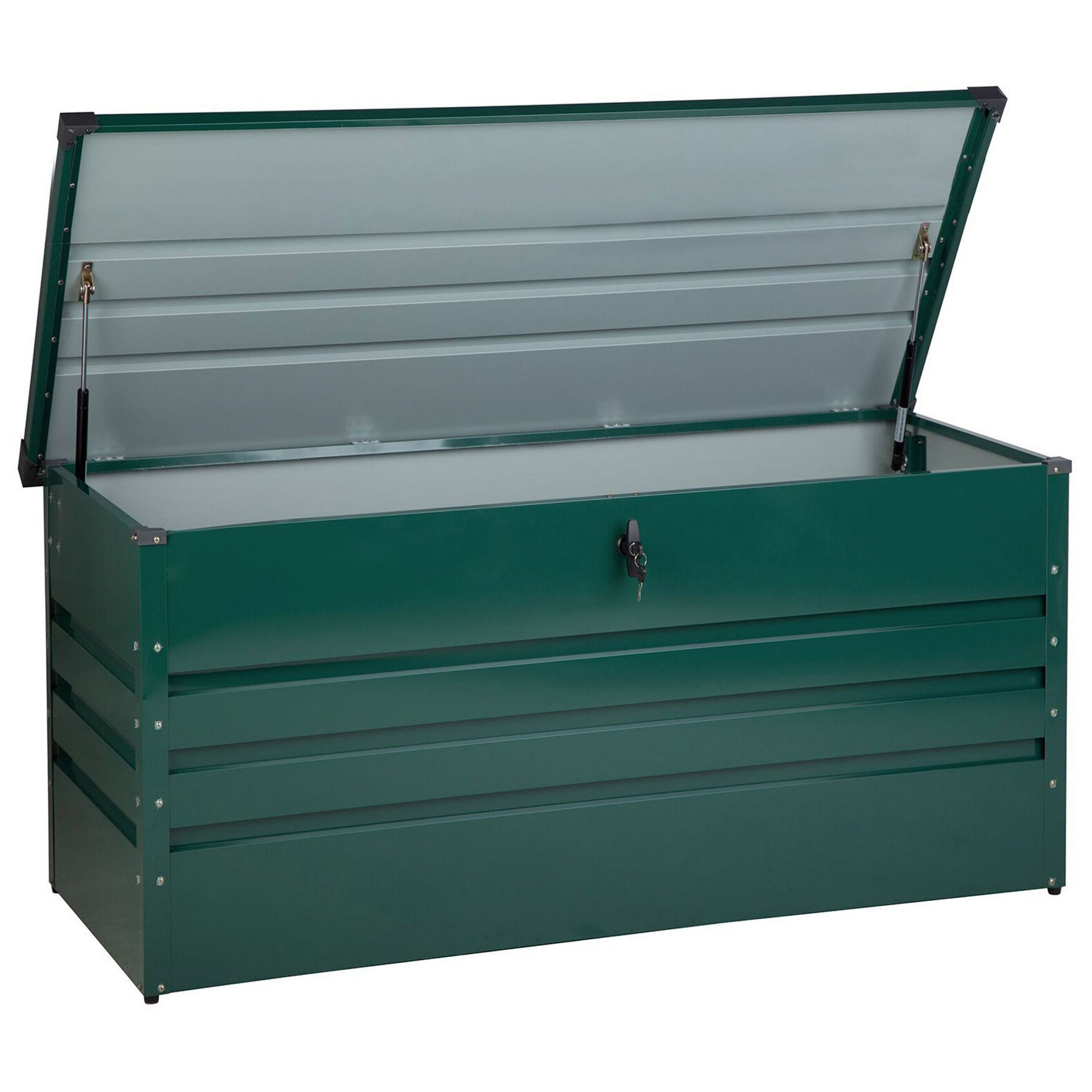 Opbevaringsboks CEBROSA 132 cm 62 cm Metal Mørkegrøn