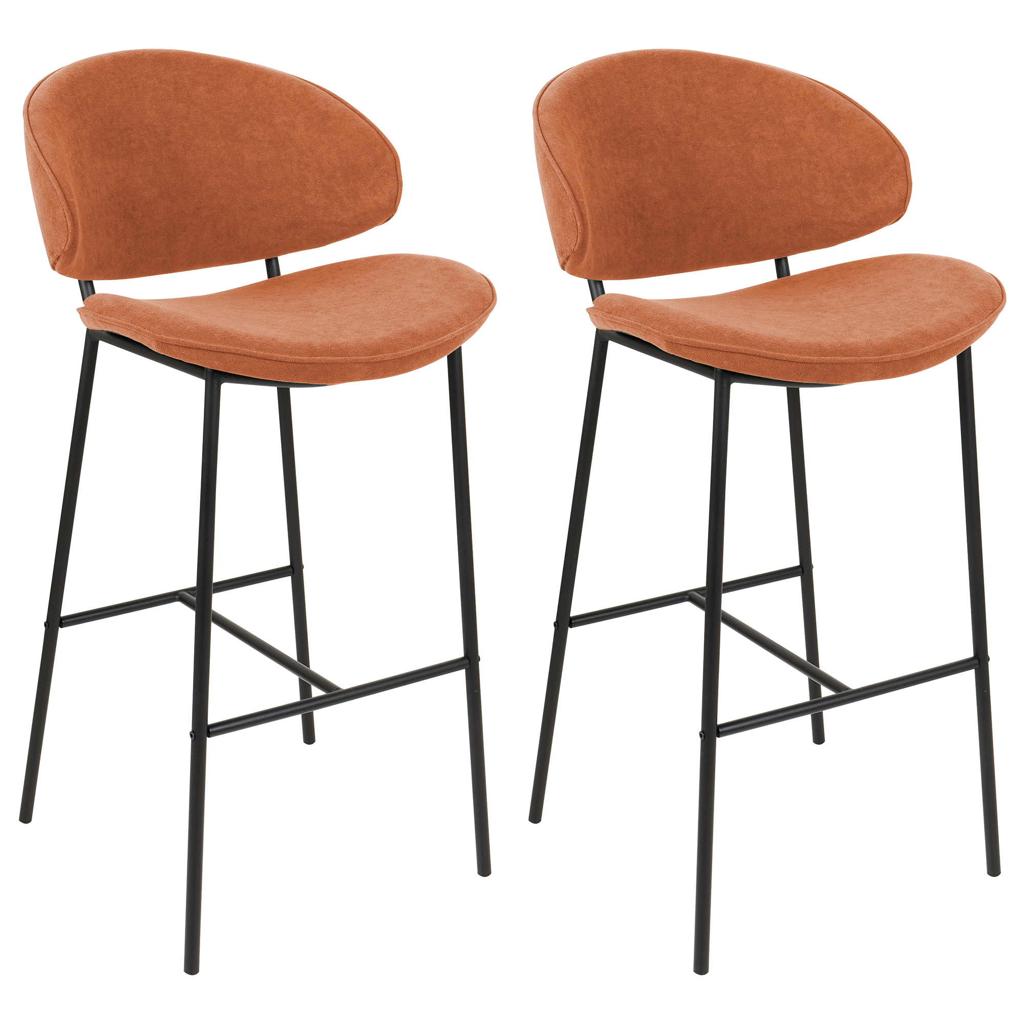 Sæt med 2 barstole KIANA Orange