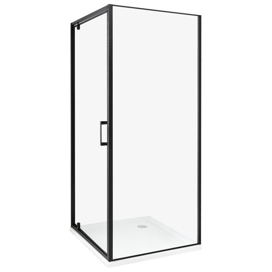 Brusekabine DARLI 80 x 80 x 185 cm Sort