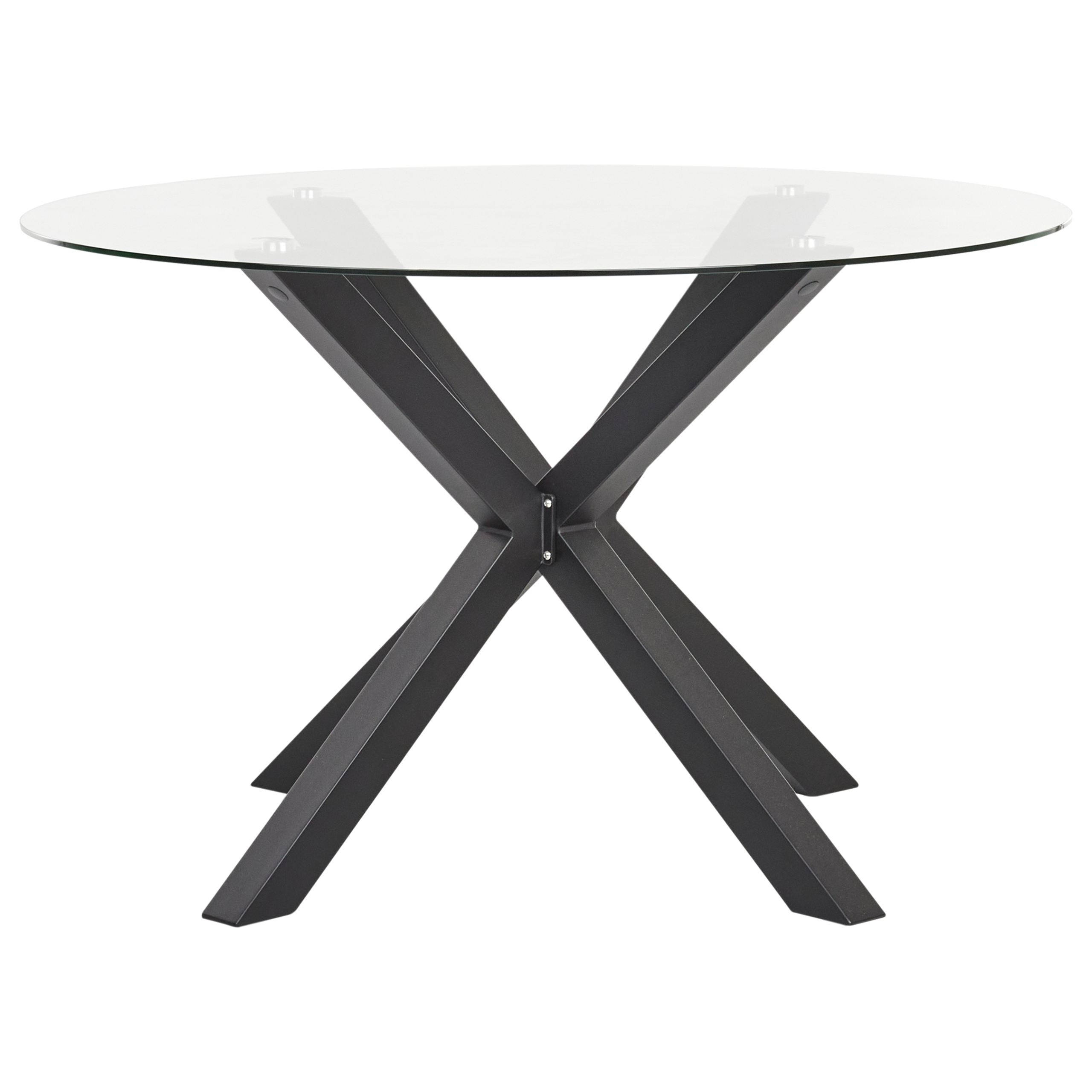Havebord MALETTO 120 cm 120 cm Glas Sort