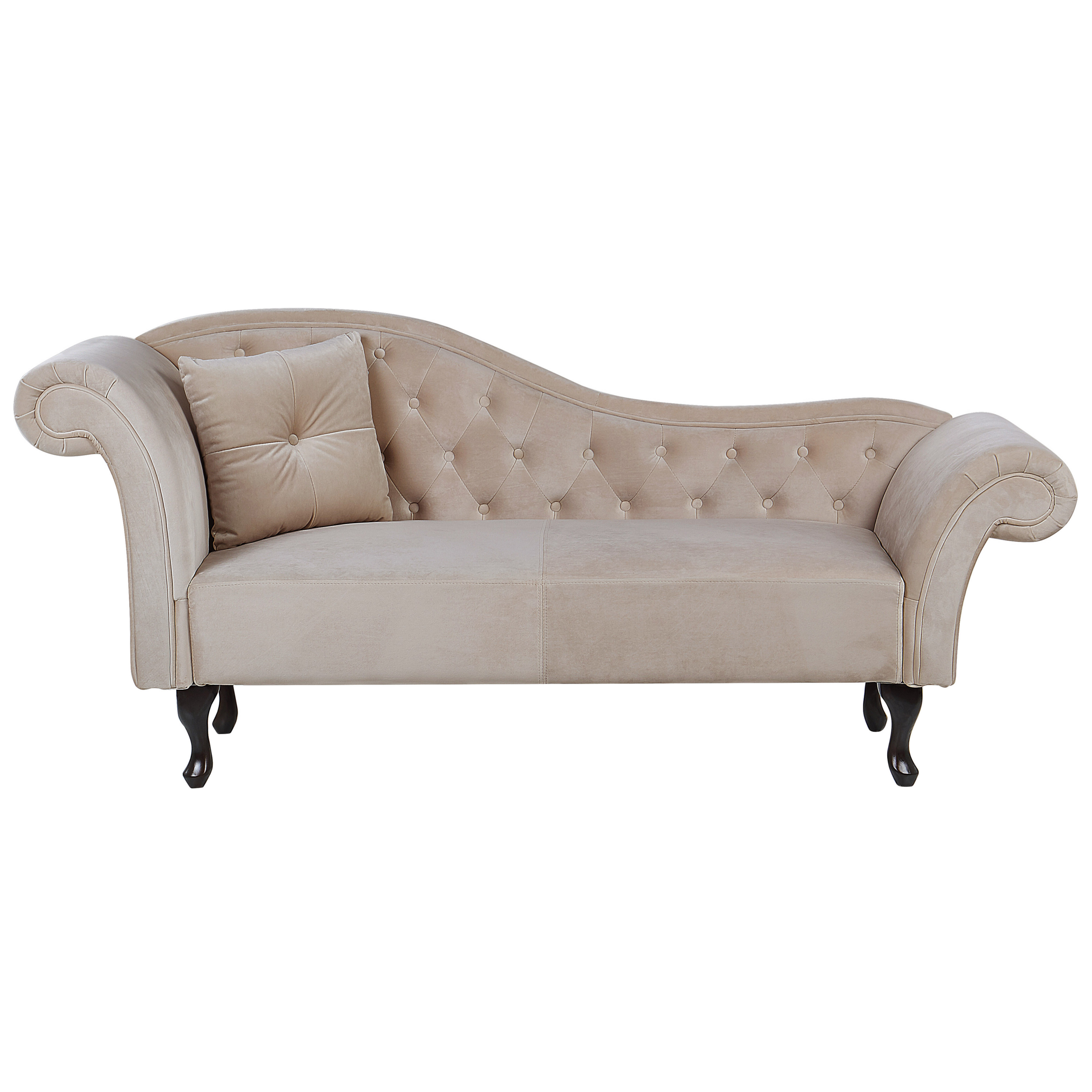 Venstrevendt chaiselong LATTES Velour Beige
