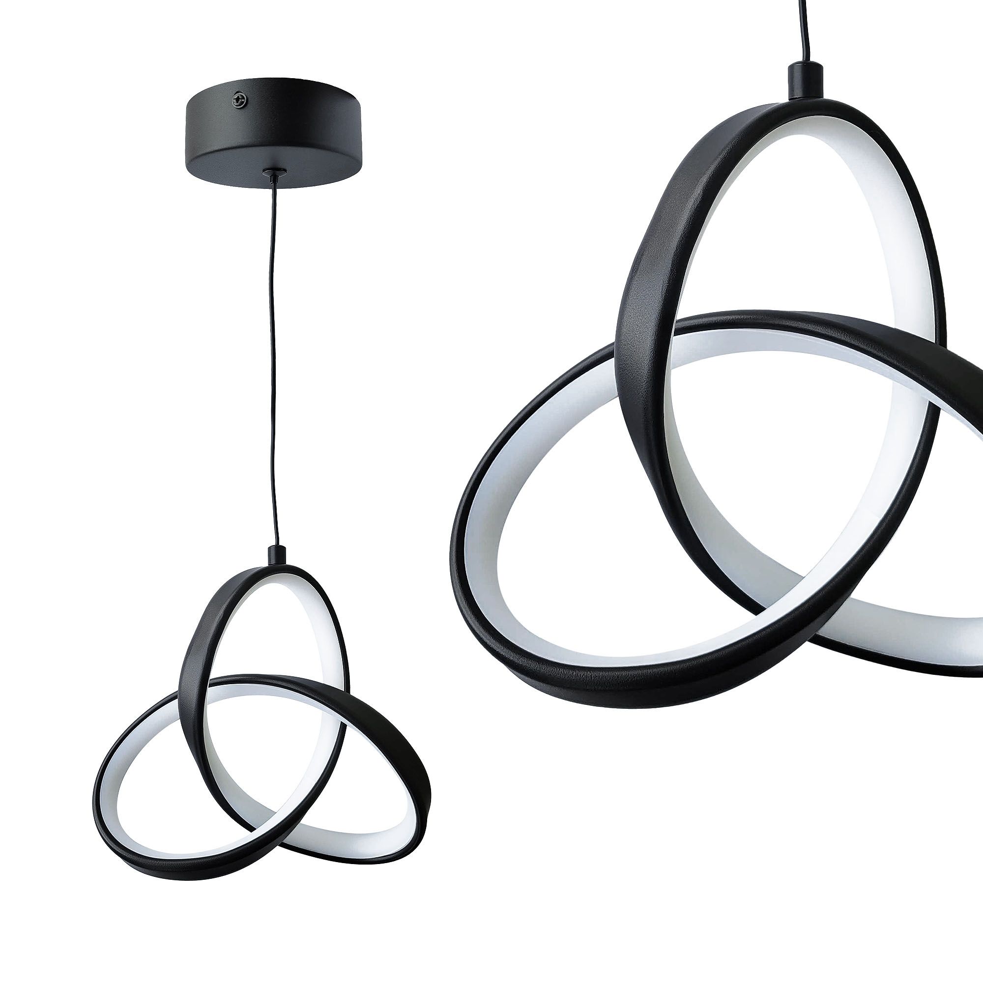 TOOLIGHT hængende loftlampe APP1784-CP LED Sort 21x7x107cm