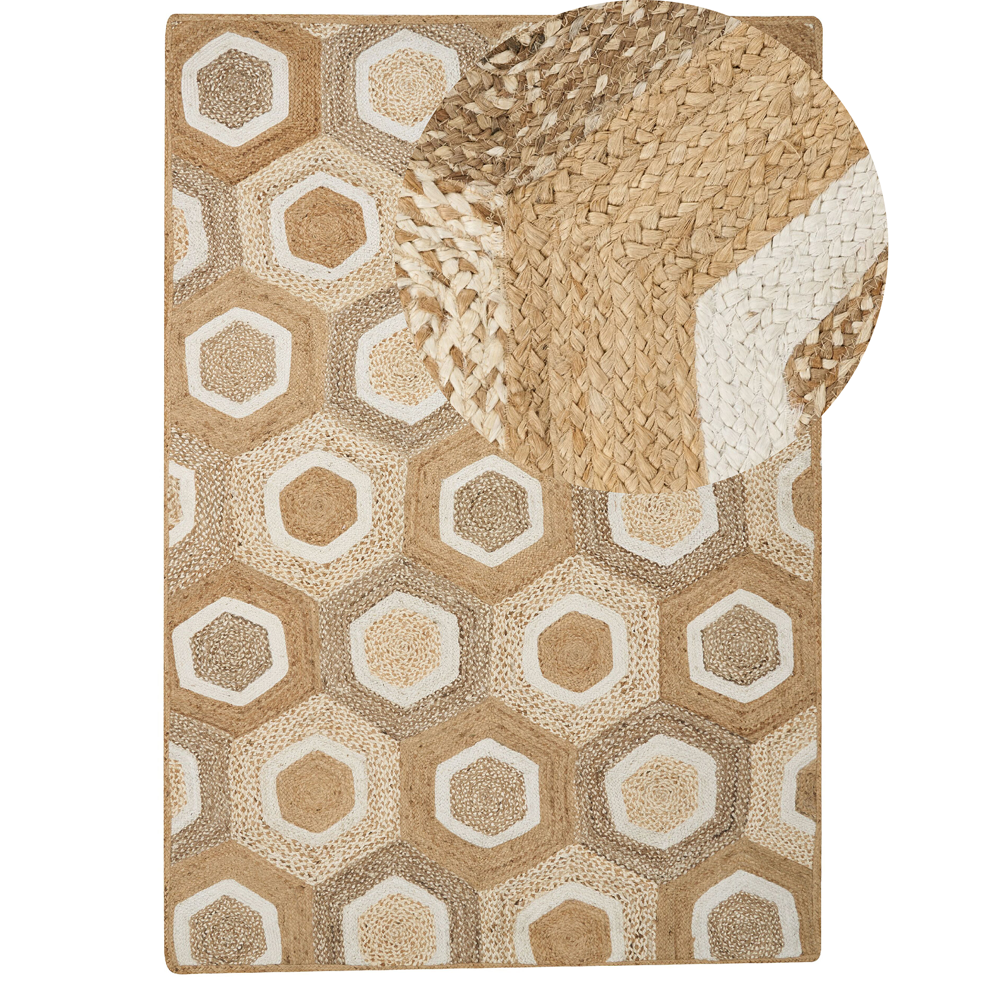Gulvtæppe BASOREN Beige 160 x 230 cm Jute