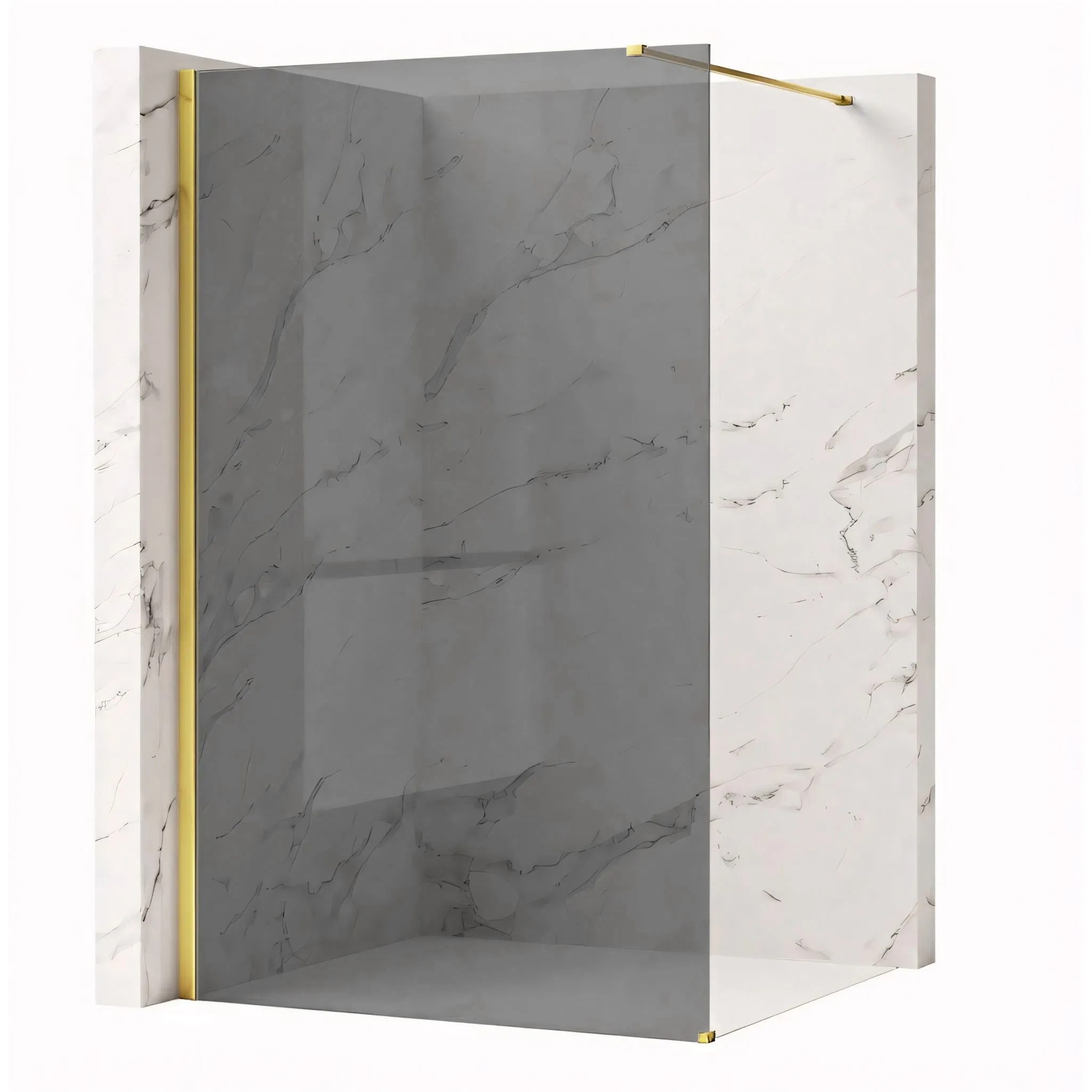 REA brusevæg Flexi Grey 130 Guld, 120x130x195cm