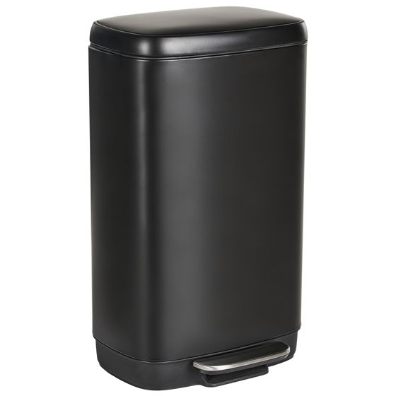 Affaldsbeholder med pedal 30 L ECOCOLLECT Metal Sort