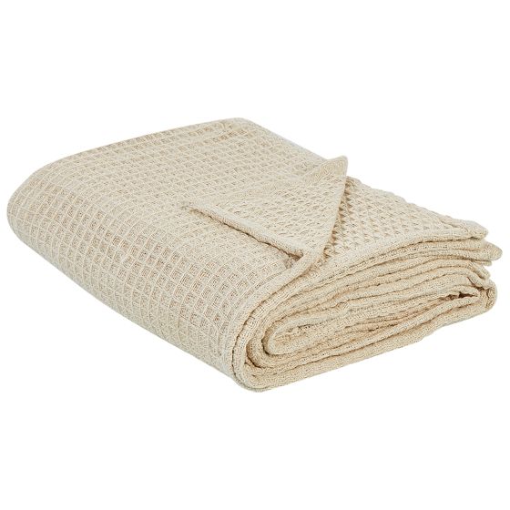 Sengetæppe CHAGYL Bomuld 220 x 240 cm Beige