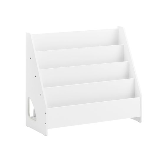 Bogreol med skrå hylder hvid 70.0x30.0x60.0 cm KMB32-K-W