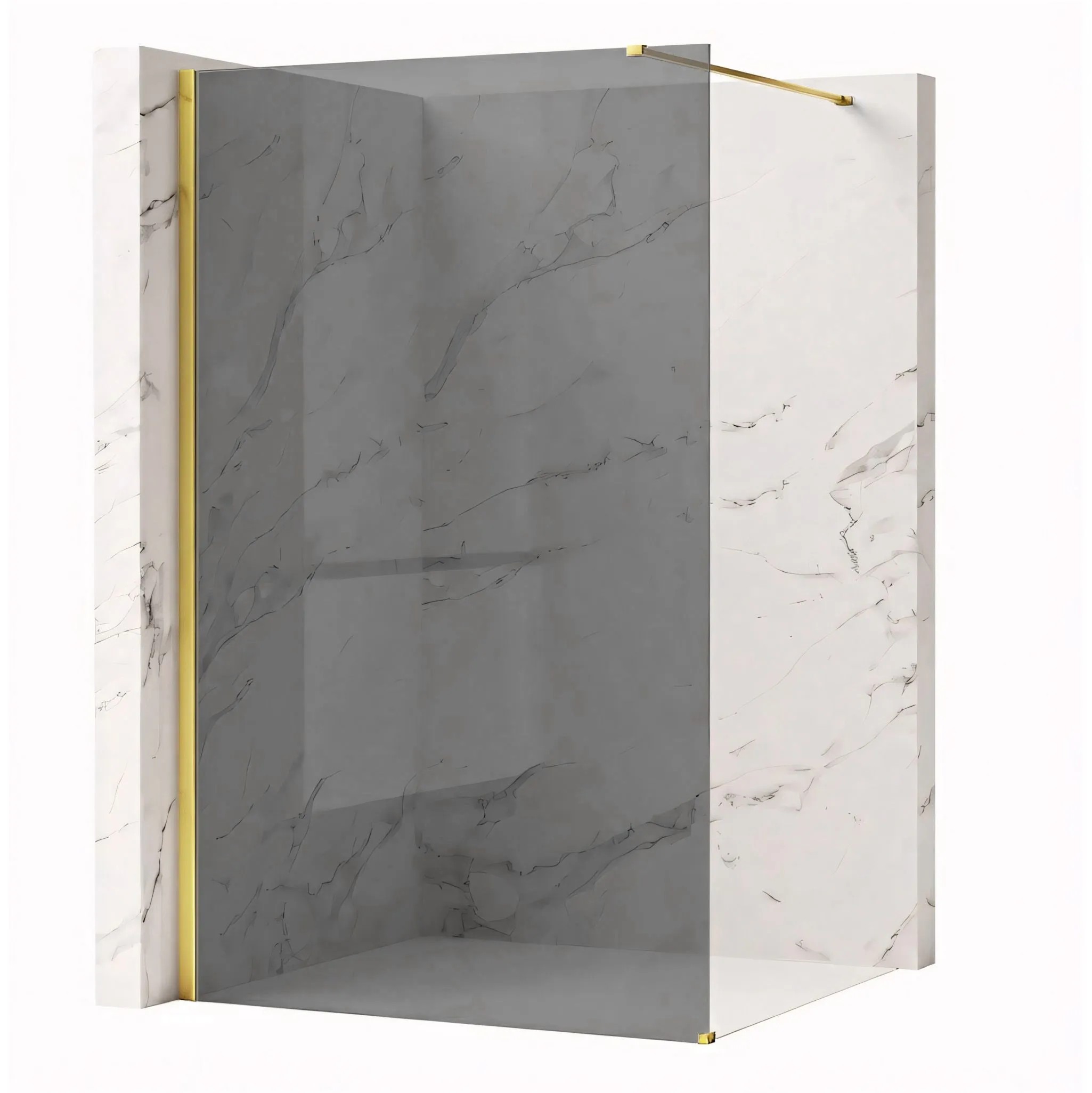 REA brusevæg Flexi Grey 100 Guld, 120x100x195cm