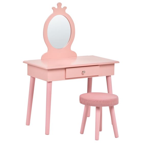 Toiletbord til børn med skammel MARGIE Lyserød