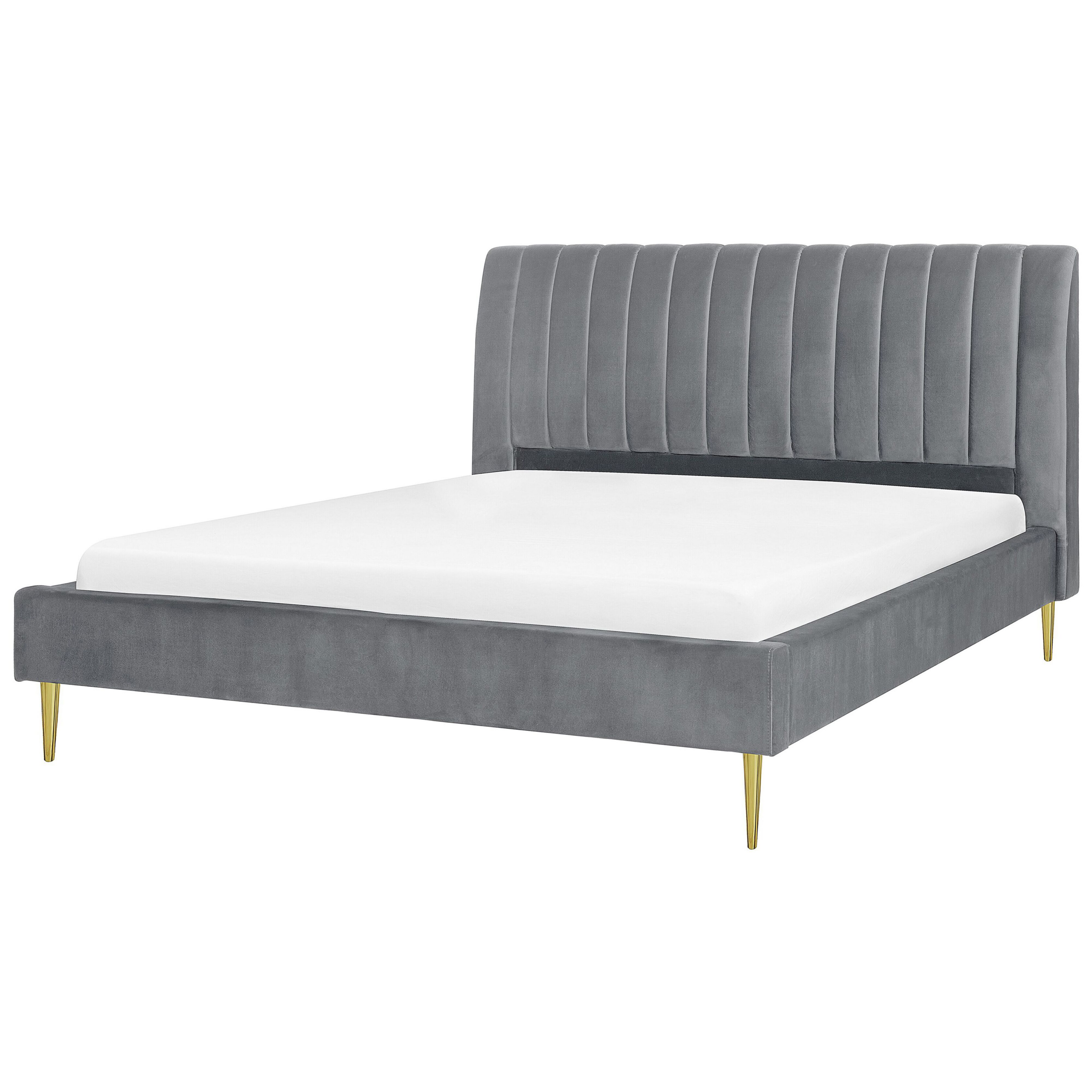 Seng Velour MARVILLE 180 x 200 cm Grå