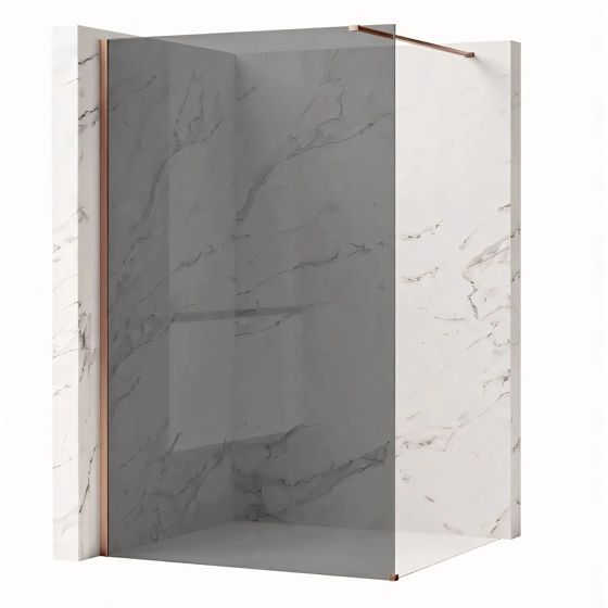 REA brusevæg Flexi Grey 120 Børstet kobber, 120x120x195cm