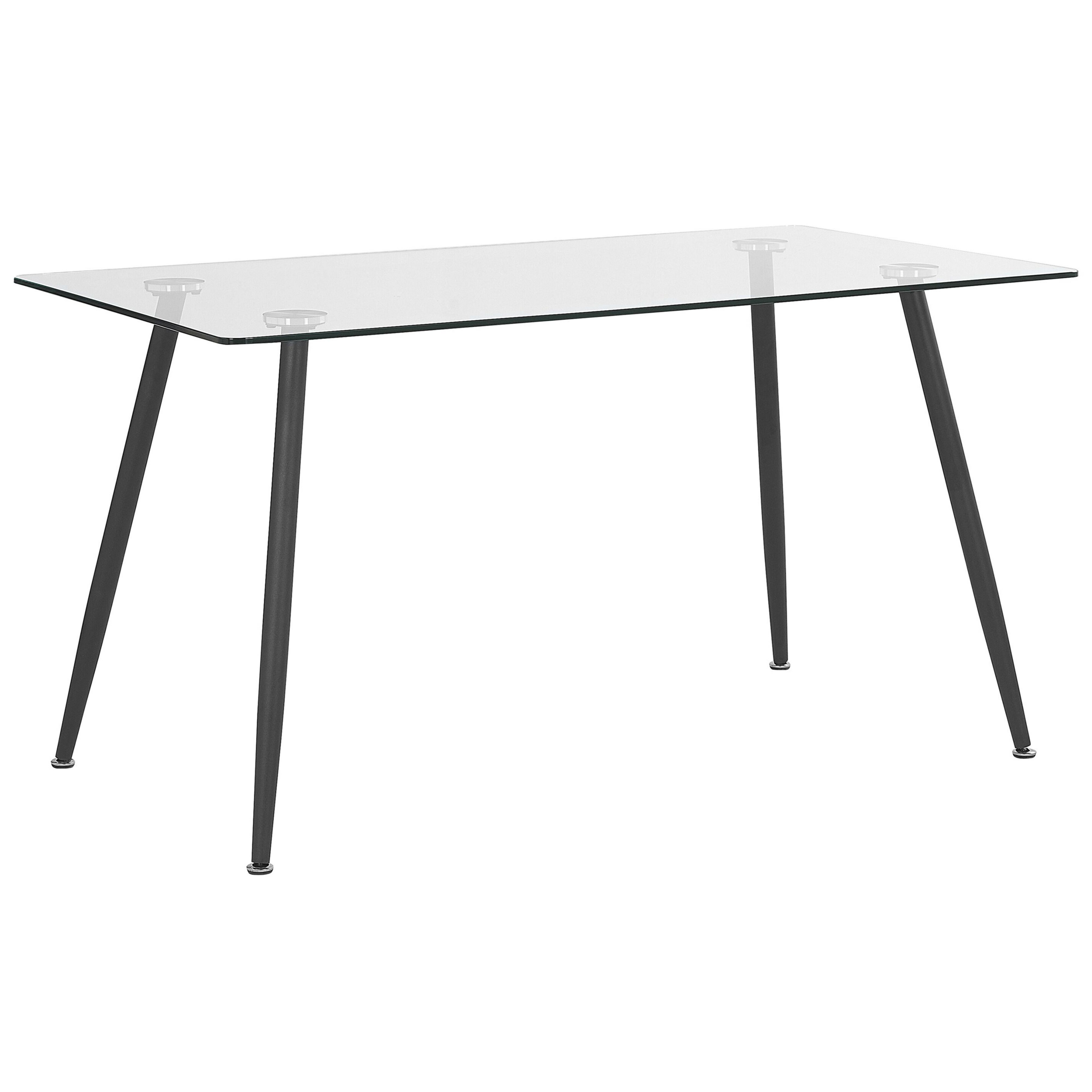 Spisebord MIDLAND Sort 140 cm 80 cm Hærdet glas