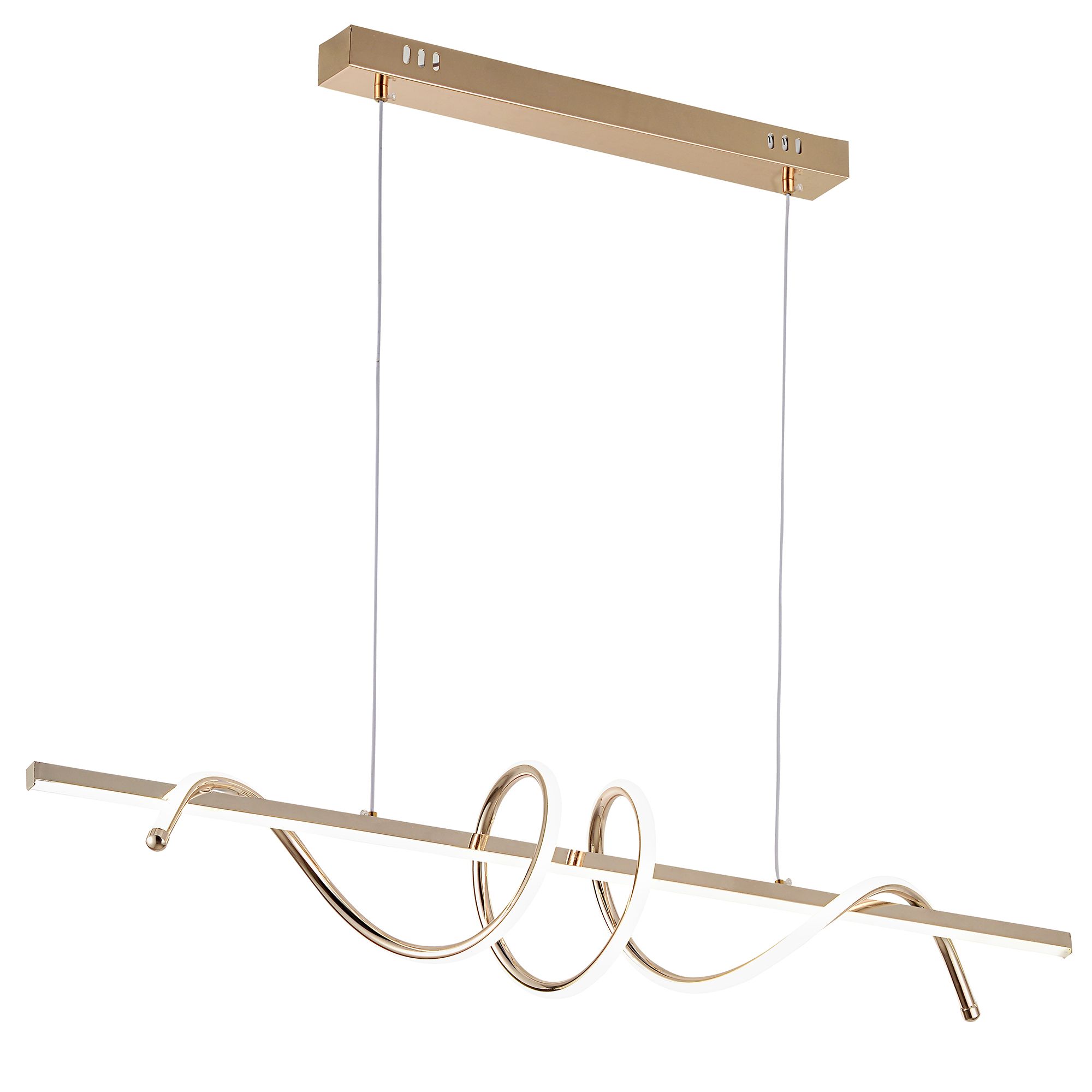 TOOLIGHT hængende loftlampe G065-CP LED Guld 100x22x85cm