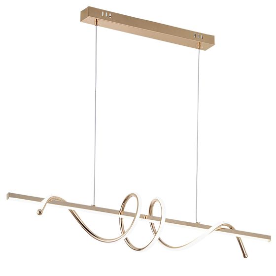 TOOLIGHT hængende loftlampe G065-CP LED Guld 100x22x85cm