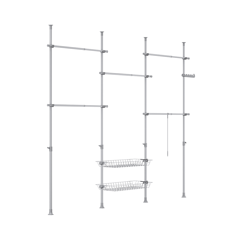 SoBuy Justerbar walk-in-garderobe 311x37x295cm KLS04-II-HG