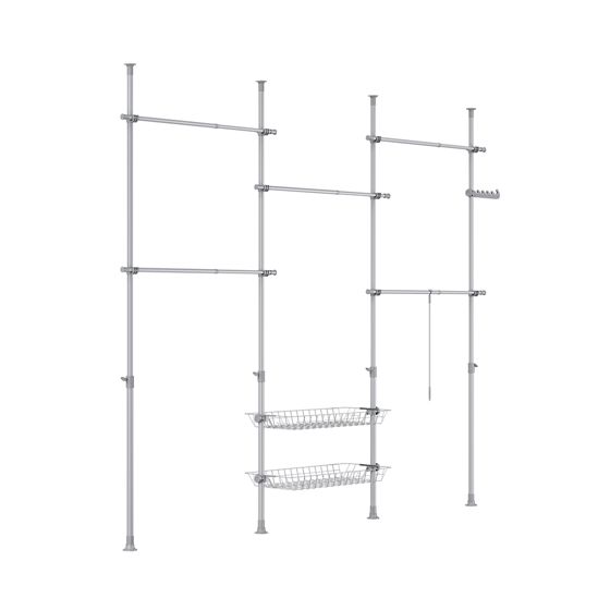 SoBuy Justerbar walk-in-garderobe 311x37x295cm KLS04-II-HG