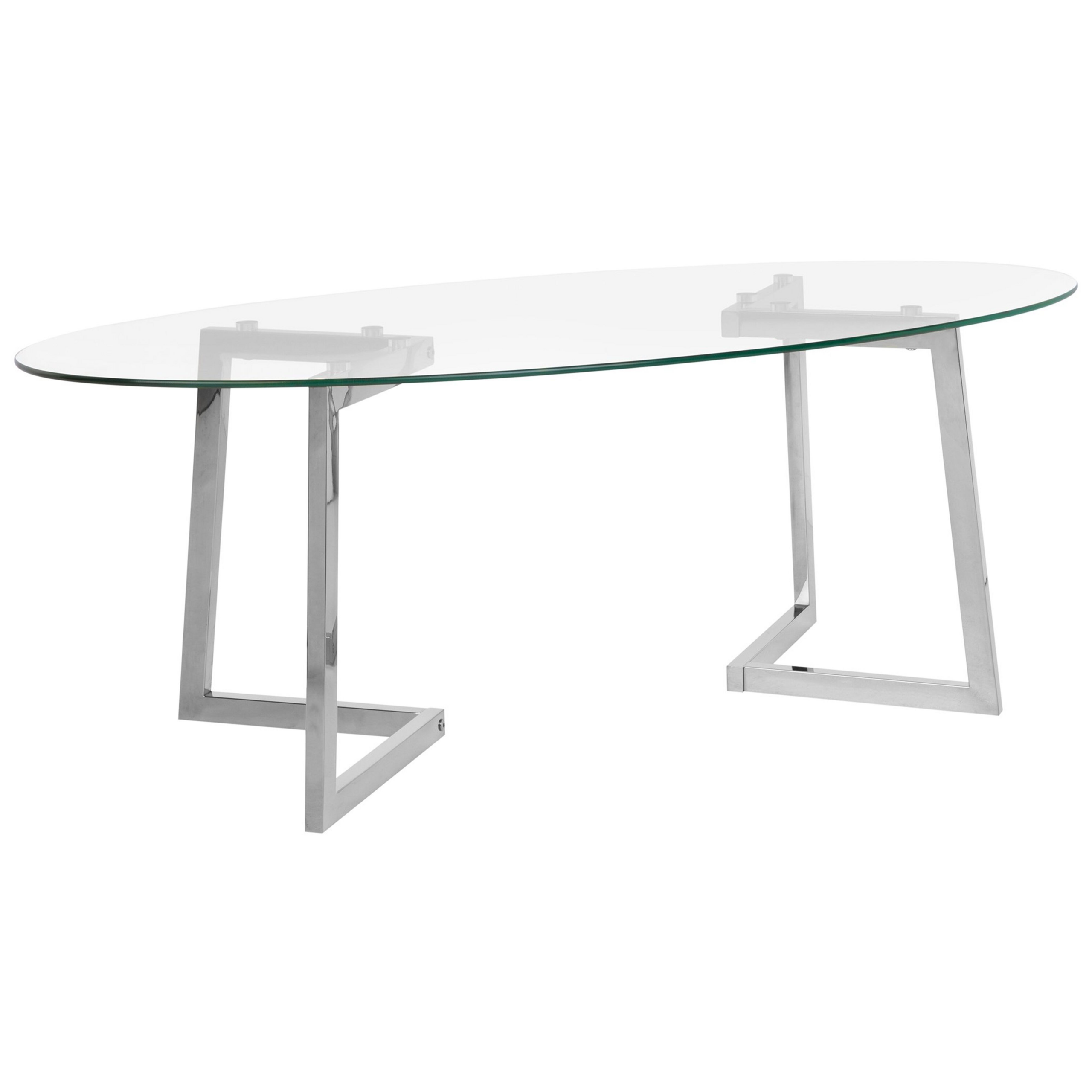 Sofabord FRESNO Glas Sølv