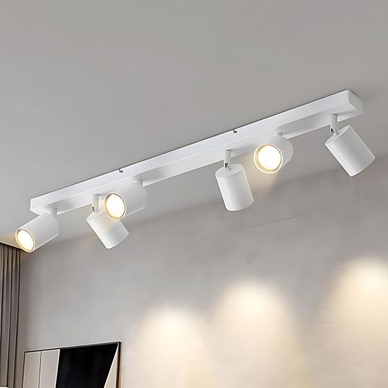 NETTLIFE 6 hvide LED loftspotlights GU10 350° justerbare til stue, soveværelse, køkken, uden pære