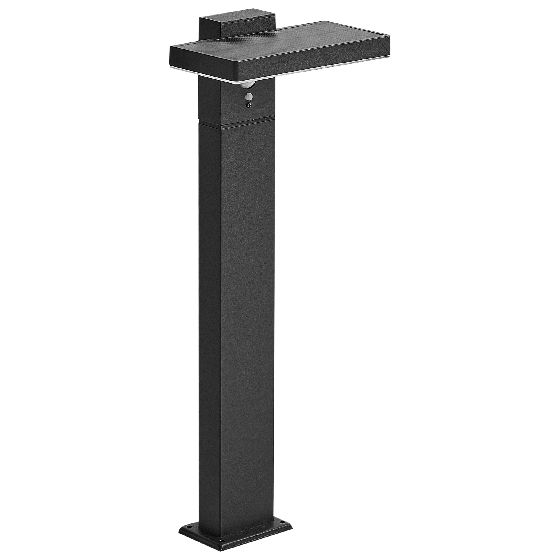 Udendørs LED-bedlampe med solceller POPLAR Med bevægelsessensor Sort