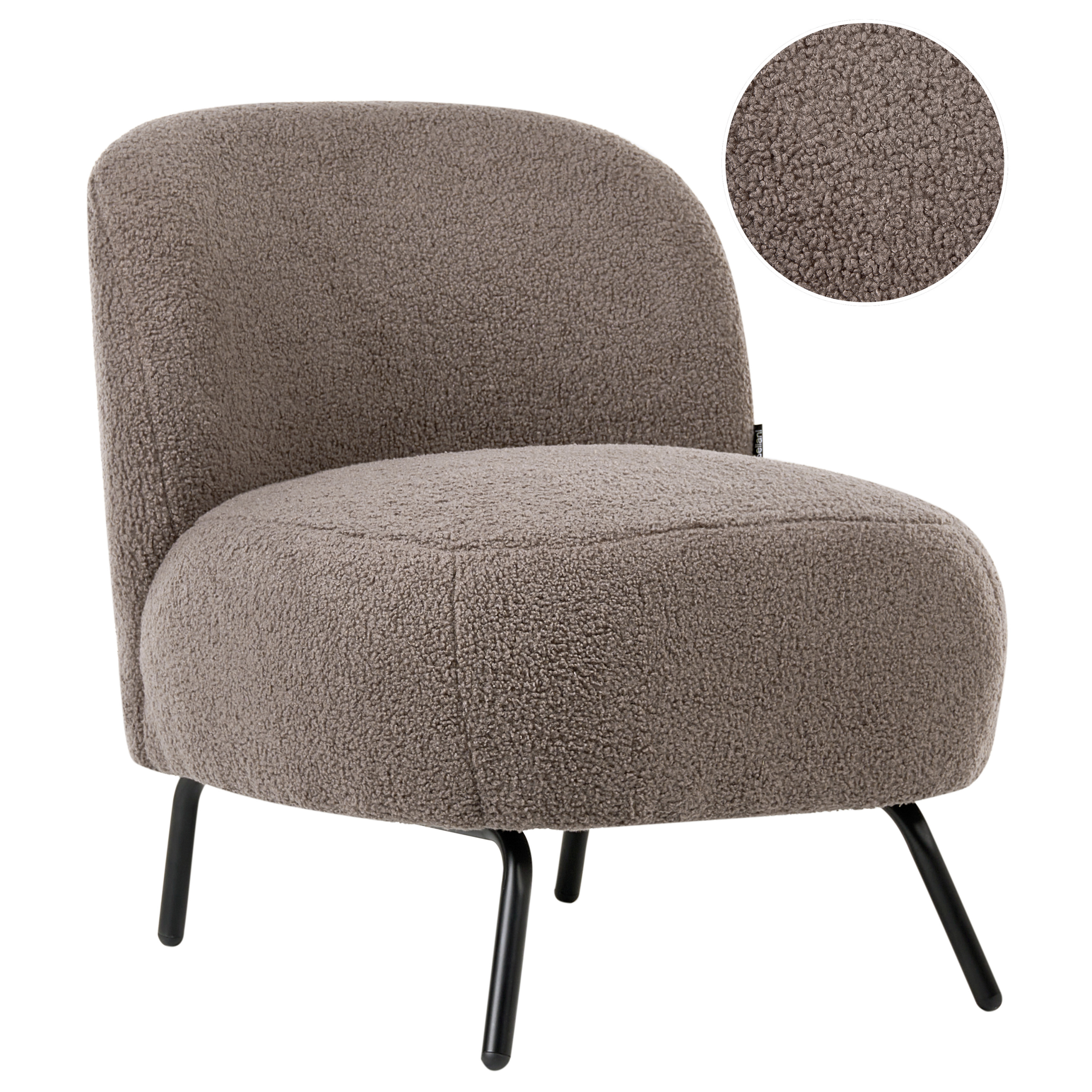 Lænestol KUMLA Boucle Brungrå