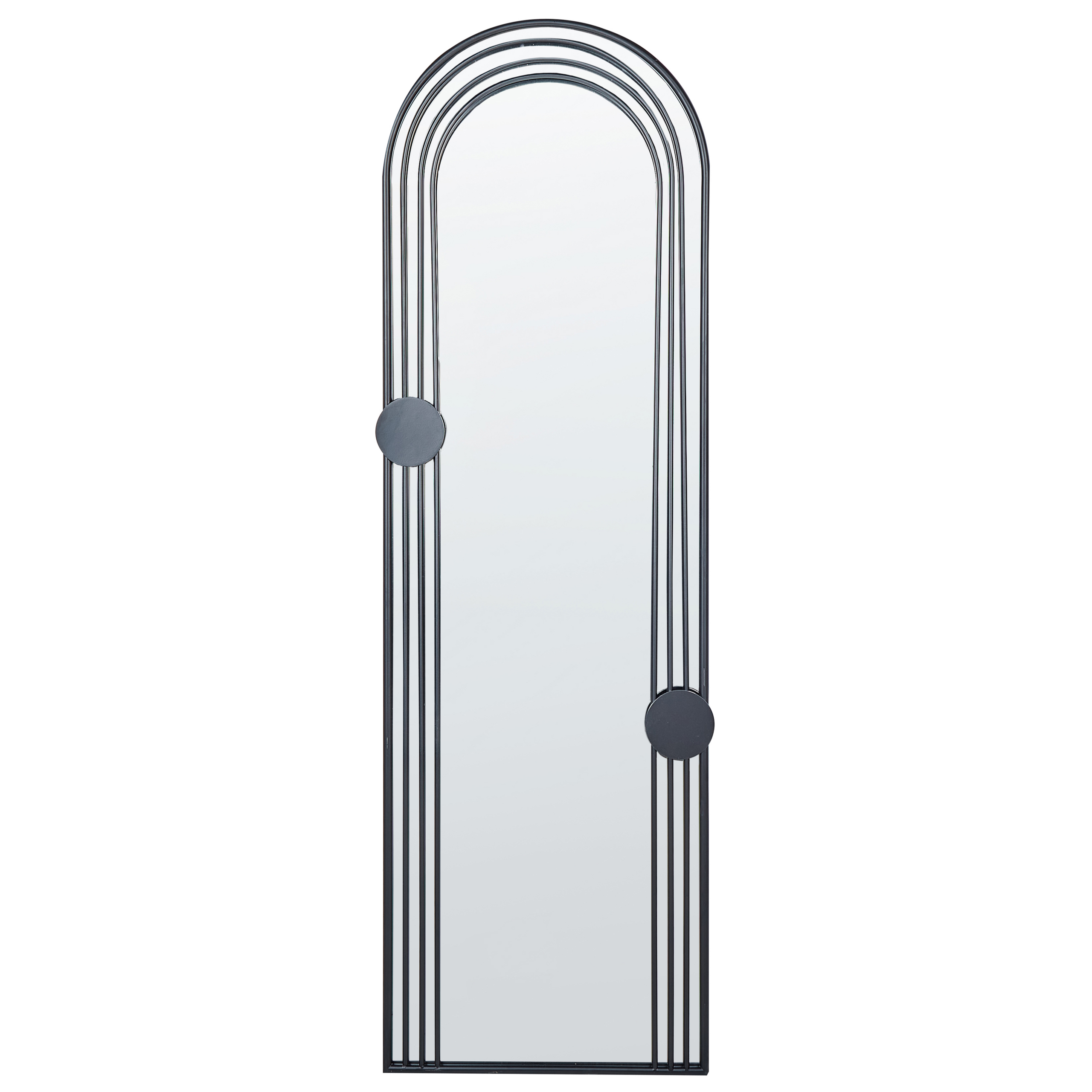 Vægspejl AJAIN 45 cm 146 cm Metal Sort