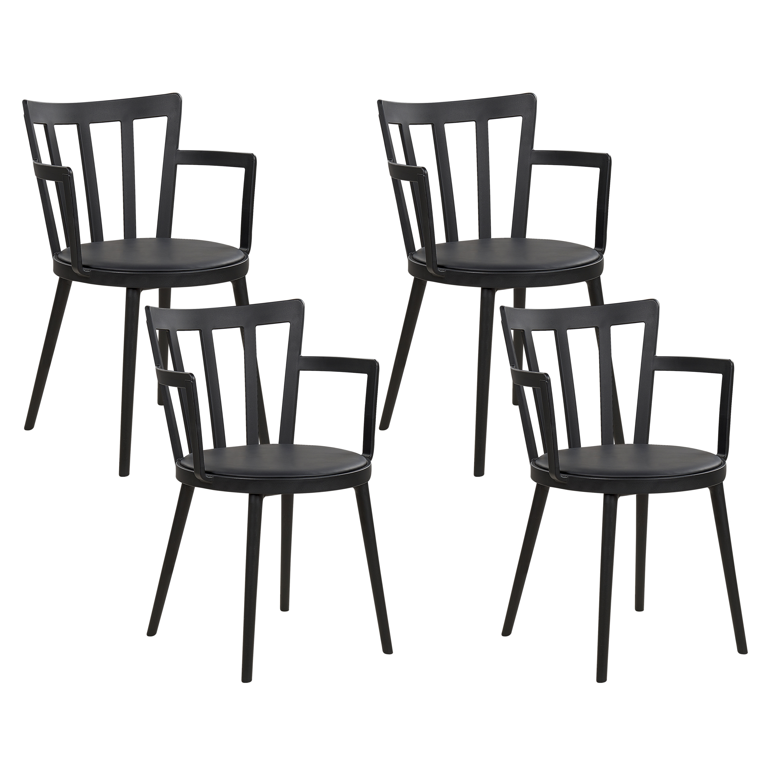 Sæt med 4 spisebordsstole MORILL Sort