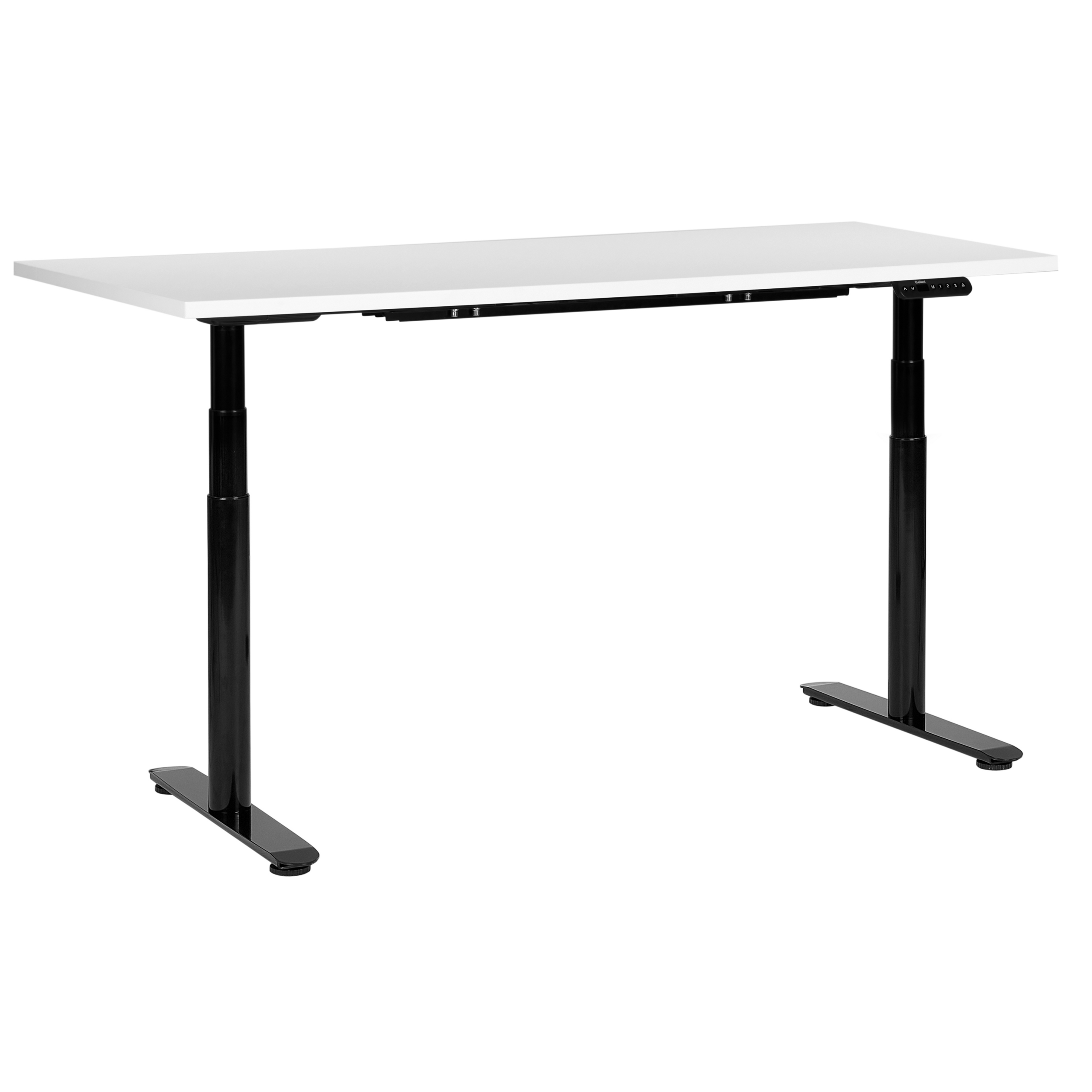 Elektrisk justerbart hæve sænkebord DESTINAS 160 cm 72 cm Hvid/sort