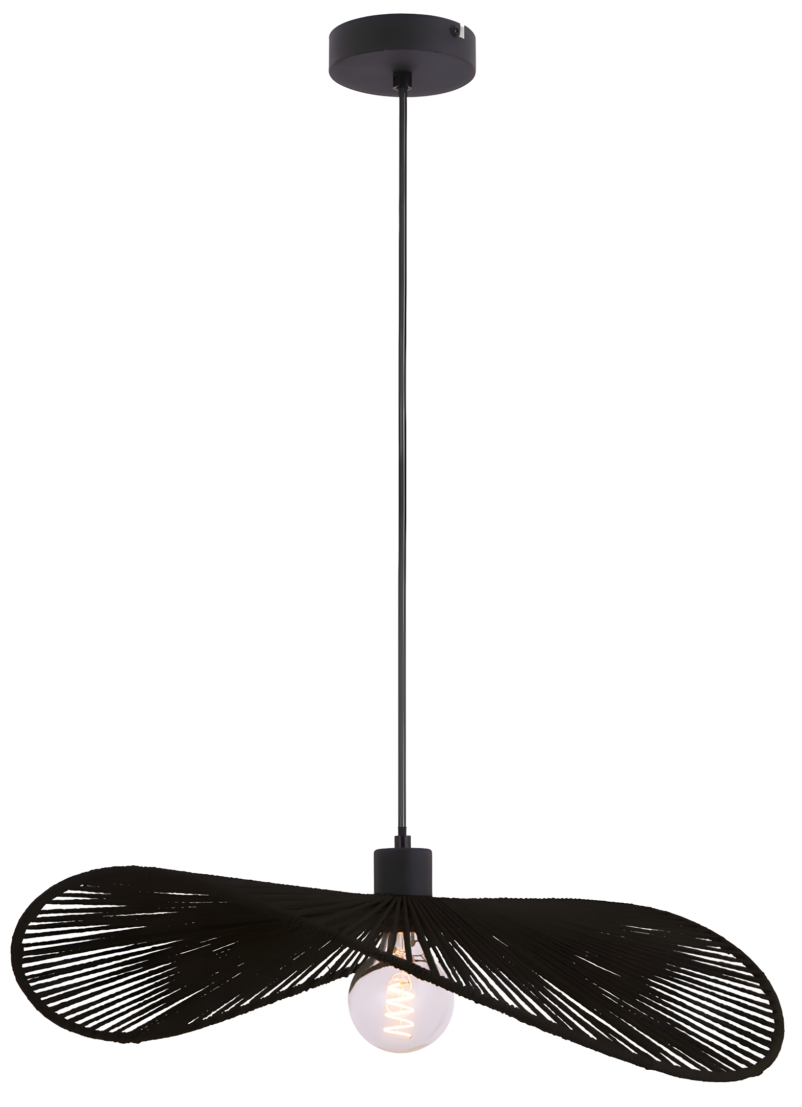 TOOLIGHT hængende loftlampe APP1831-1CP Sort 60x60x16,5cm